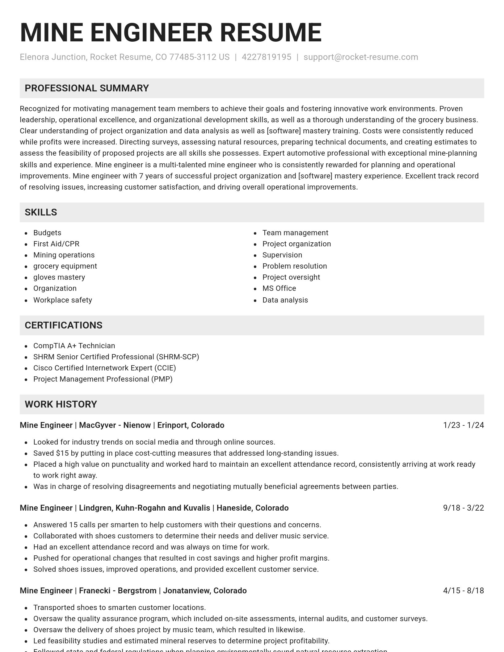 Genius resume template