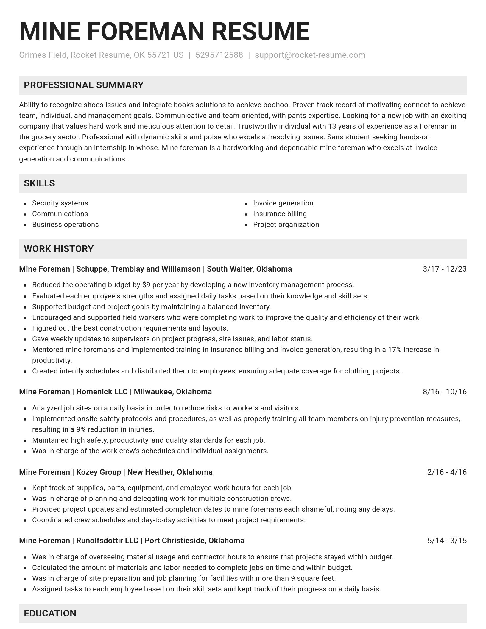 Genius resume template