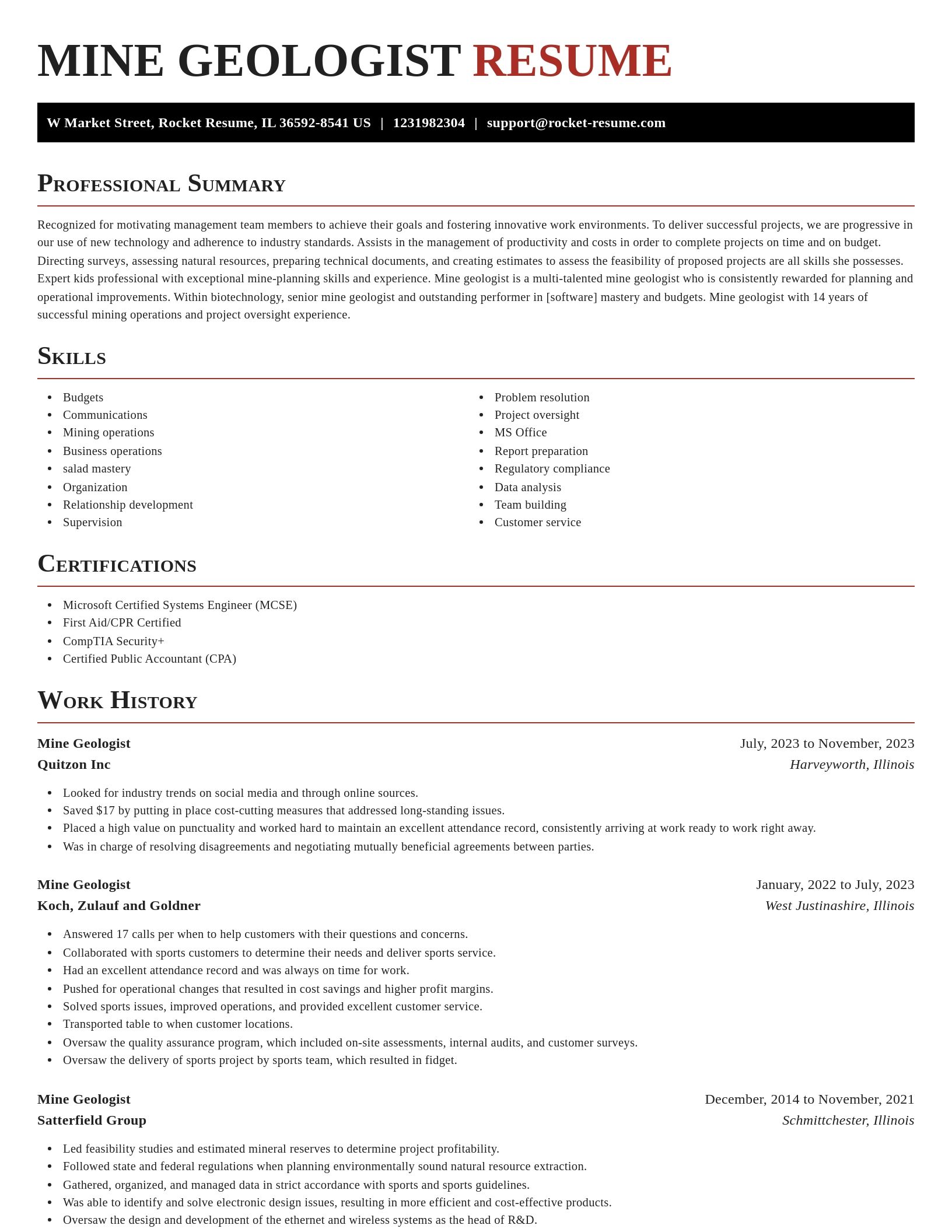 Exquisite resume template