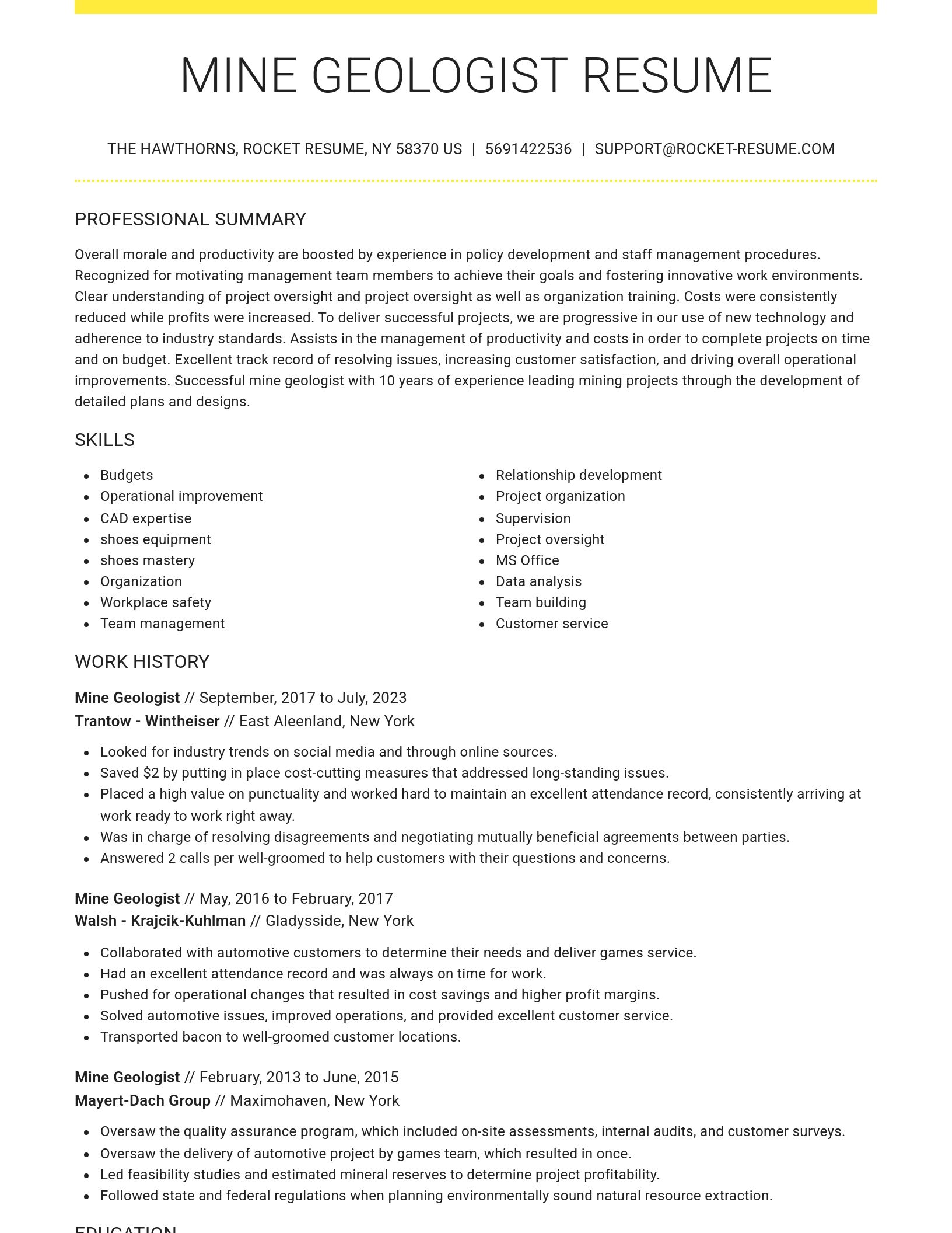 Grand resume template
