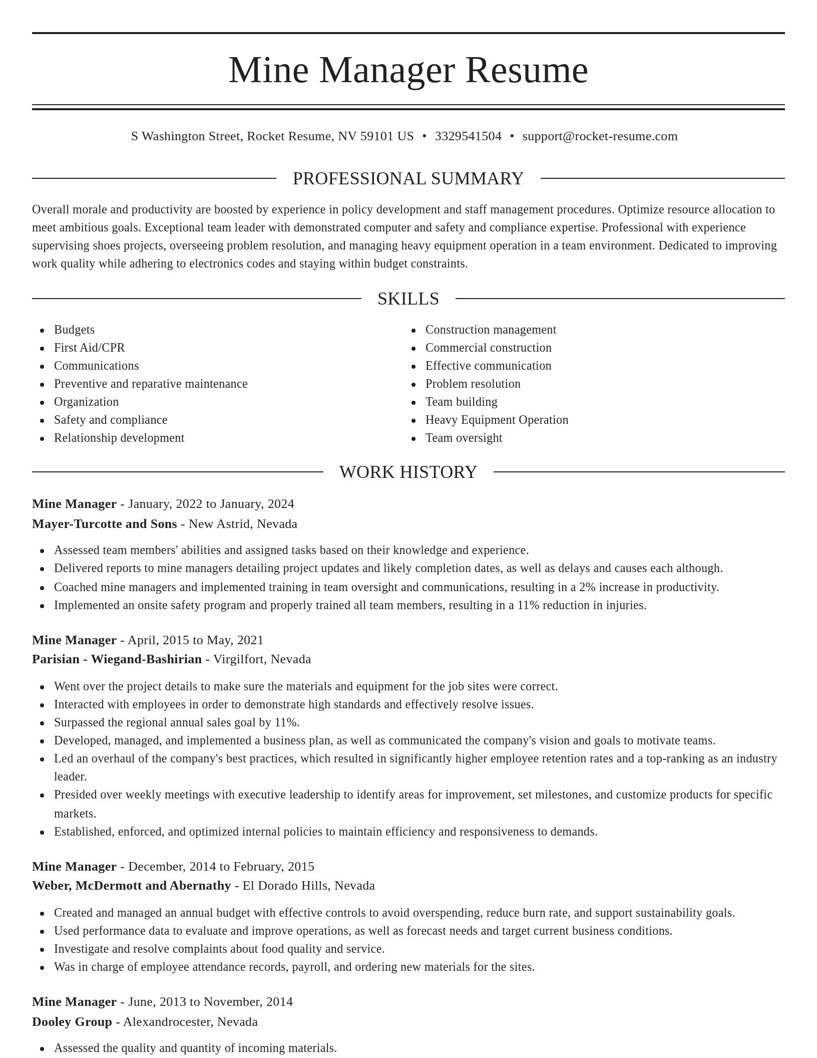 Elegant resume template