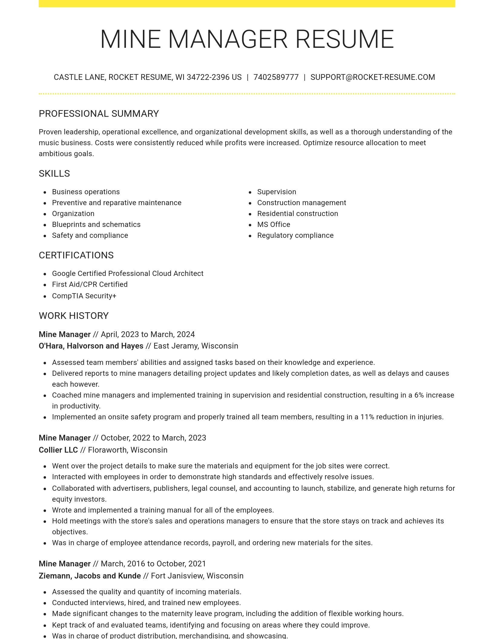 Grand resume template