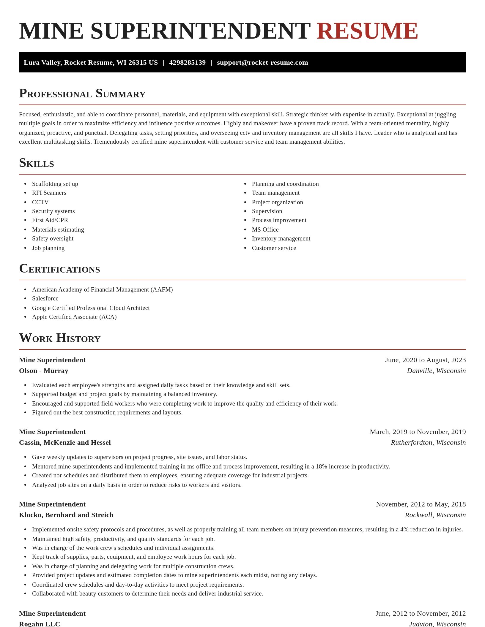 Exquisite resume template