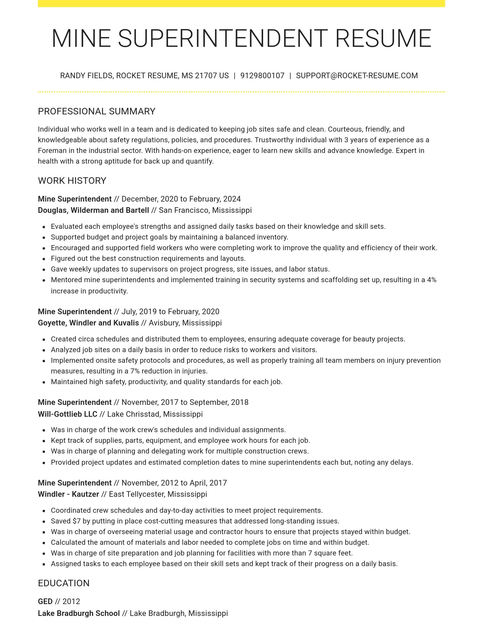 Grand resume template