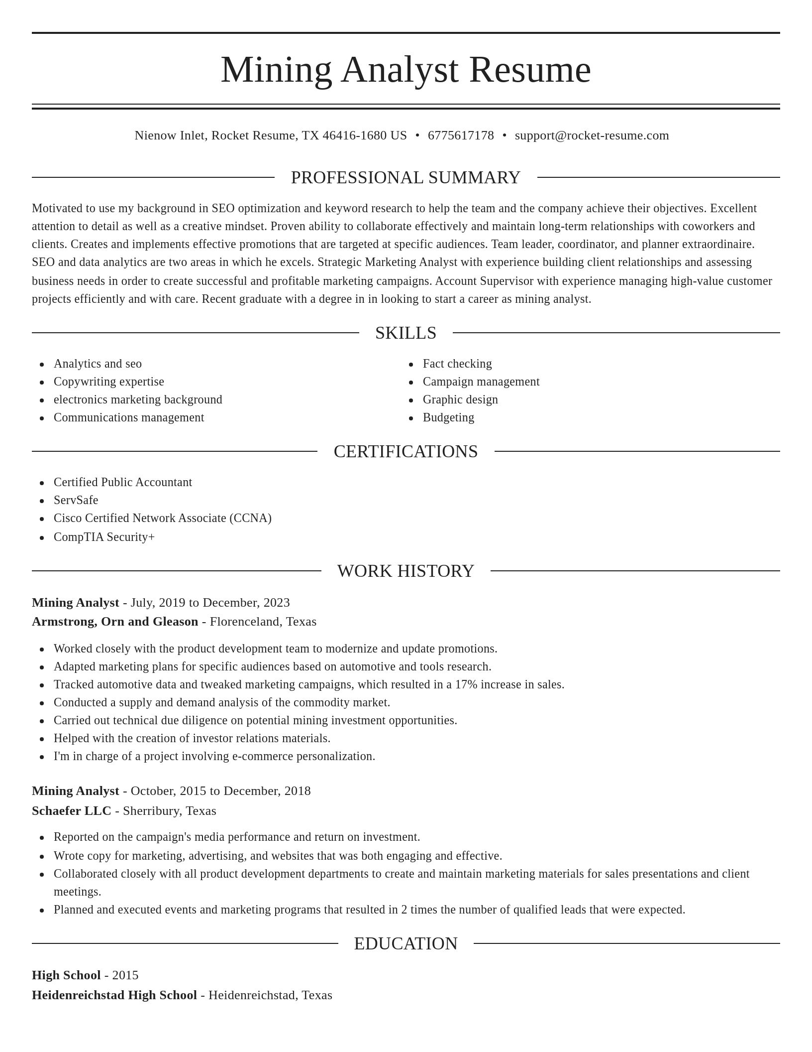 Elegant resume template