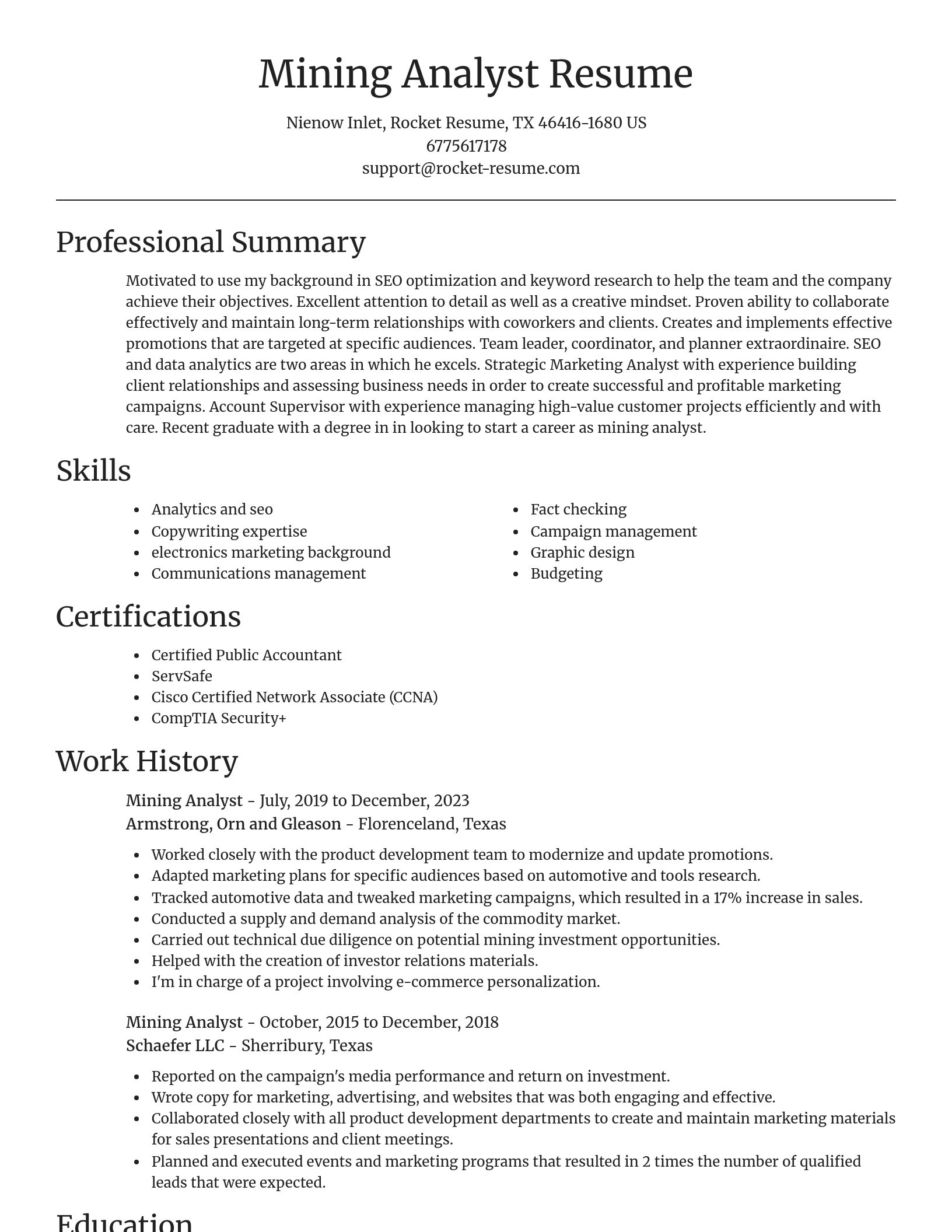 Focal Point resume template