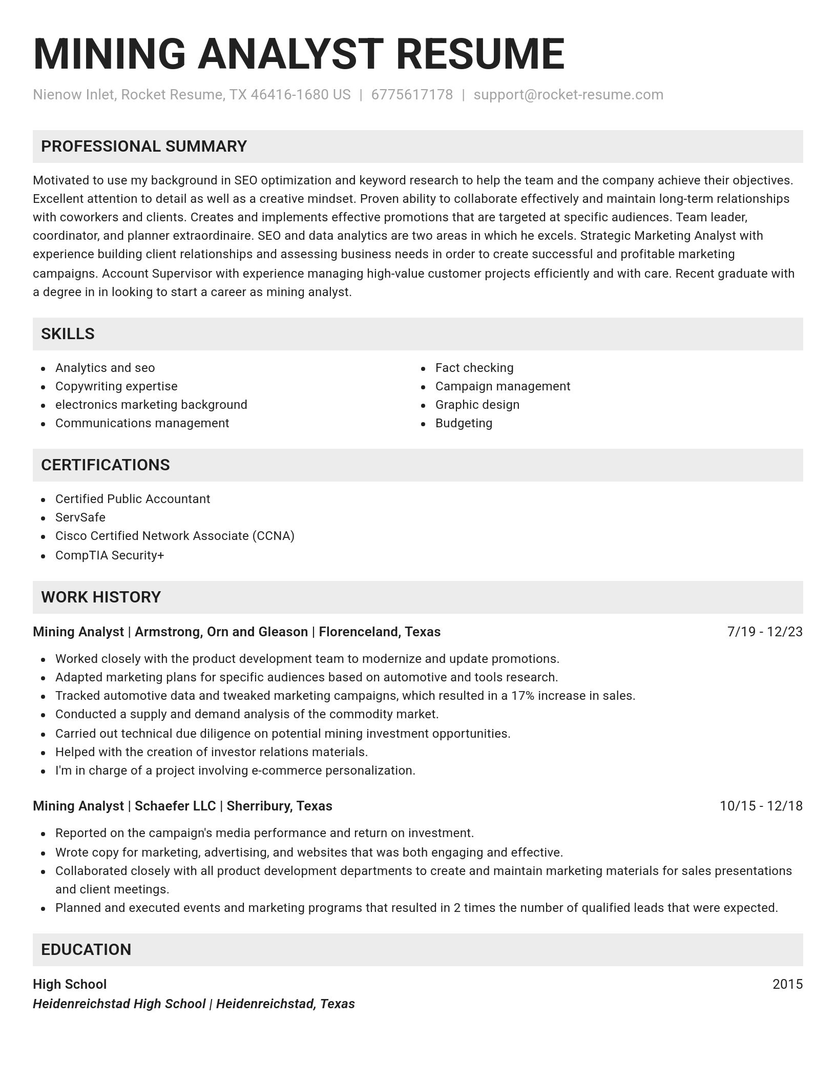 Genius resume template