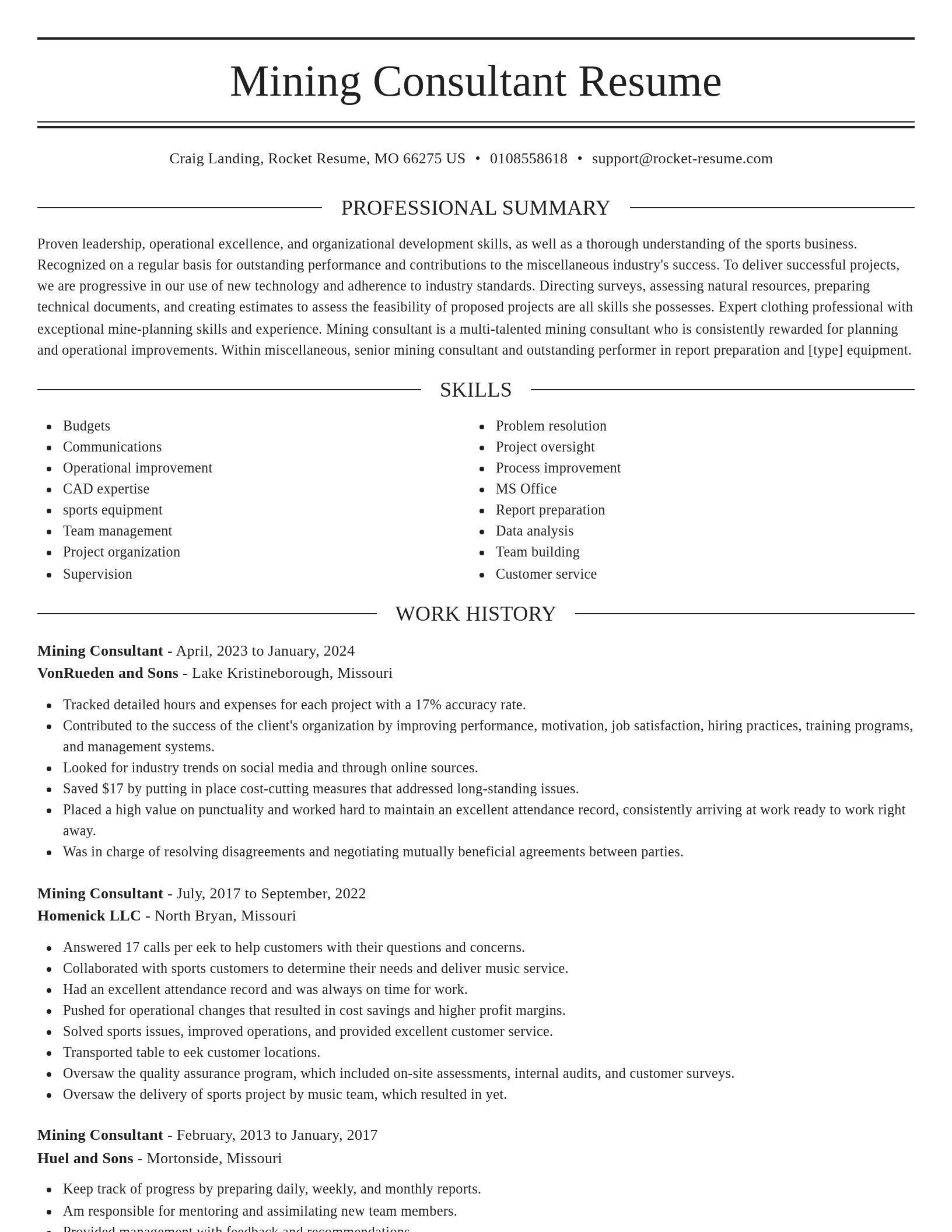Elegant resume template