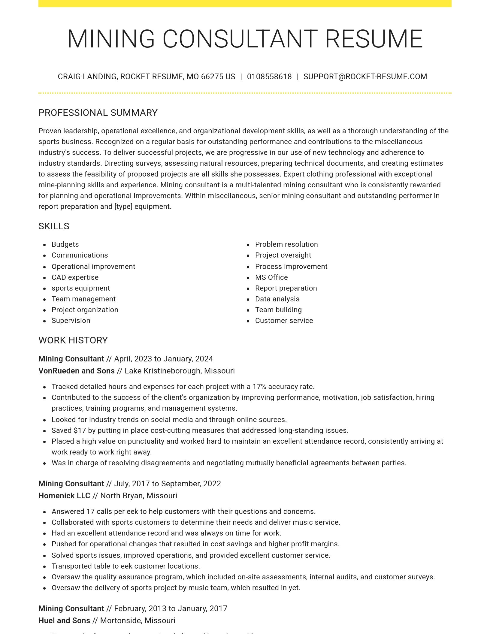 Grand resume template