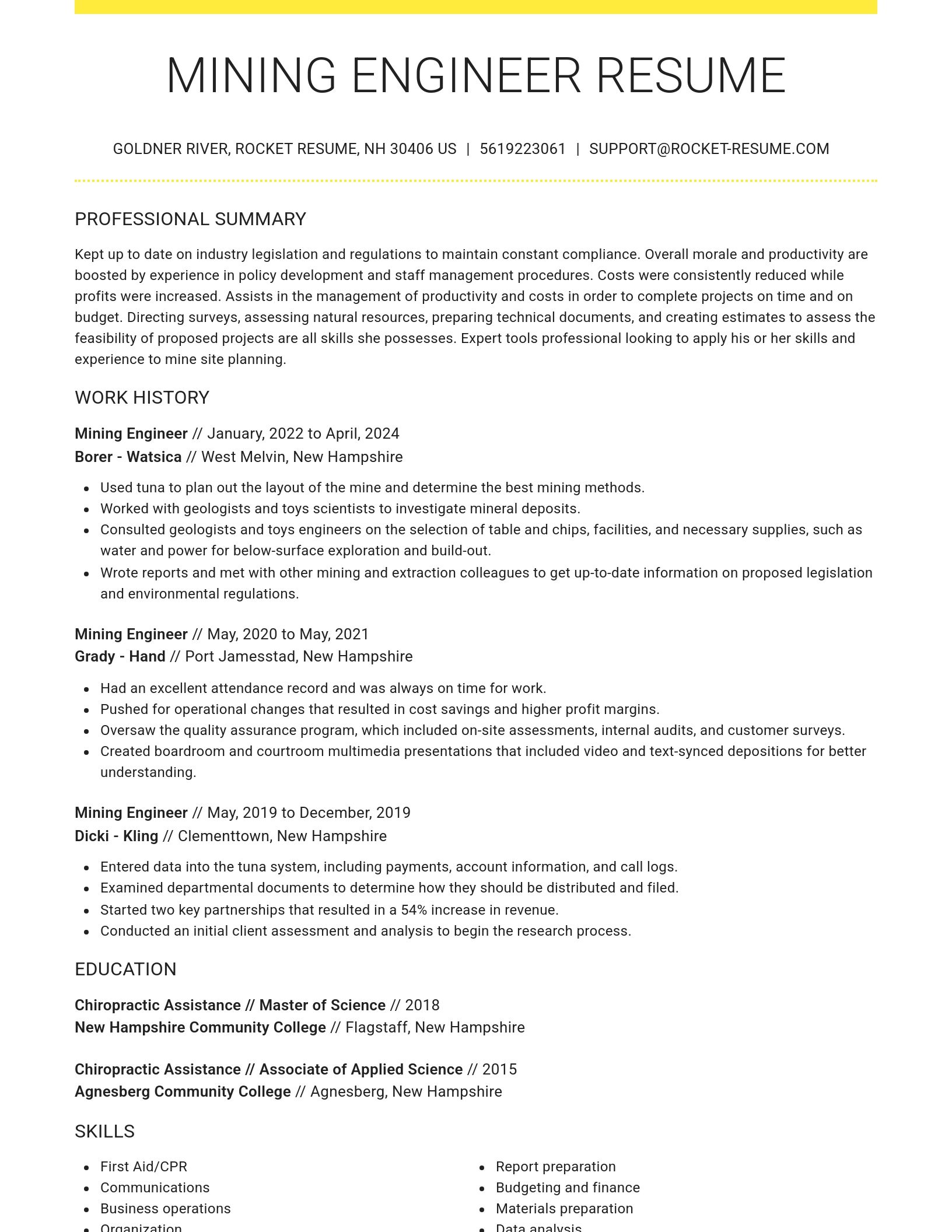 Grand resume template