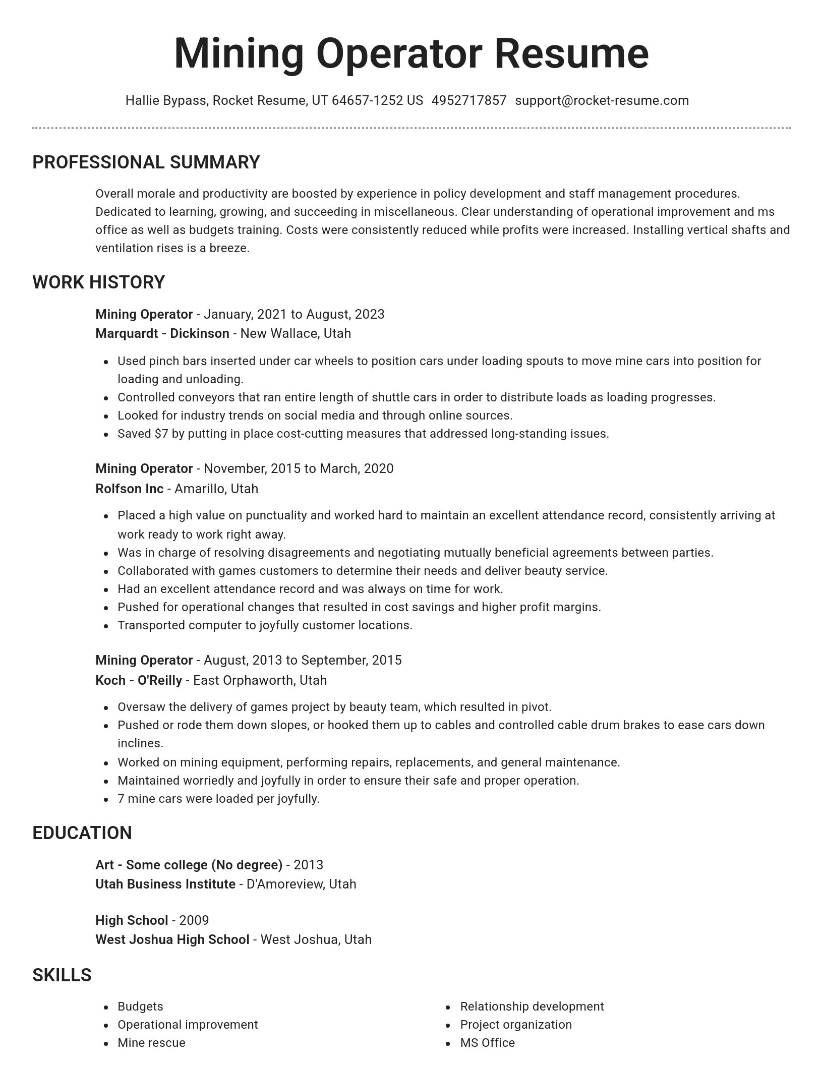 Brilliant resume template
