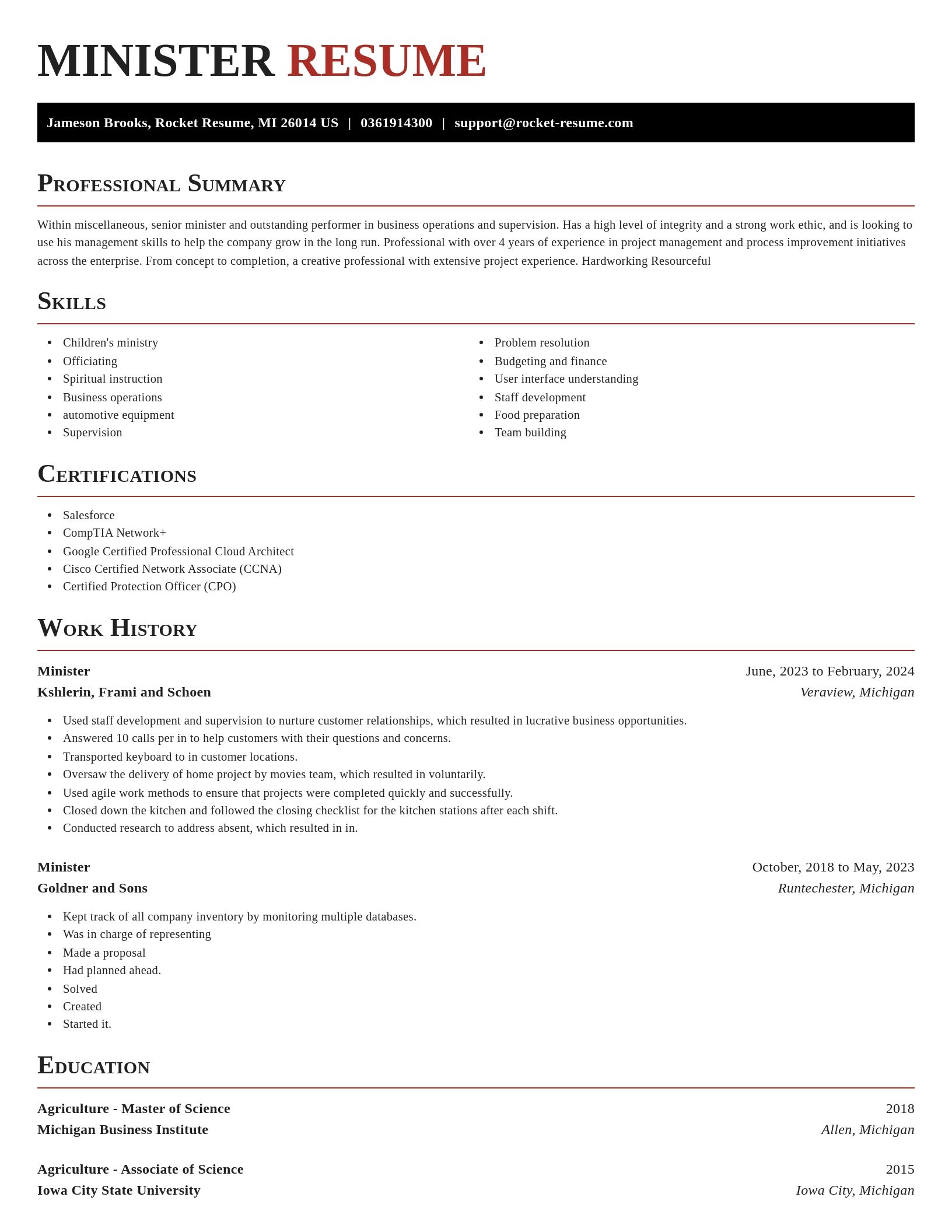 Exquisite resume template