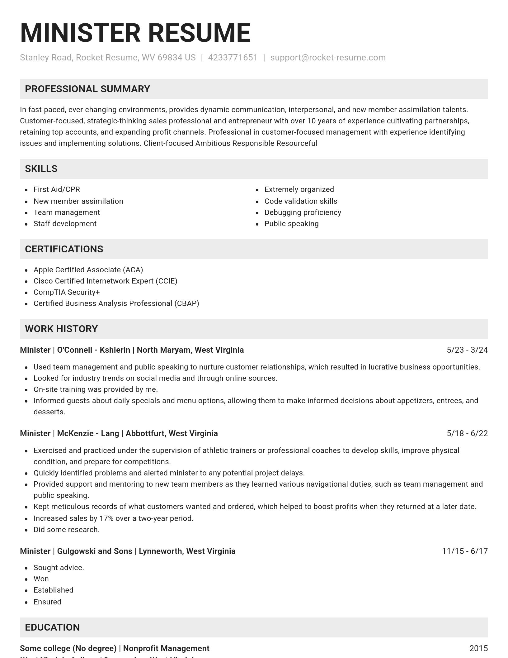 Genius resume template