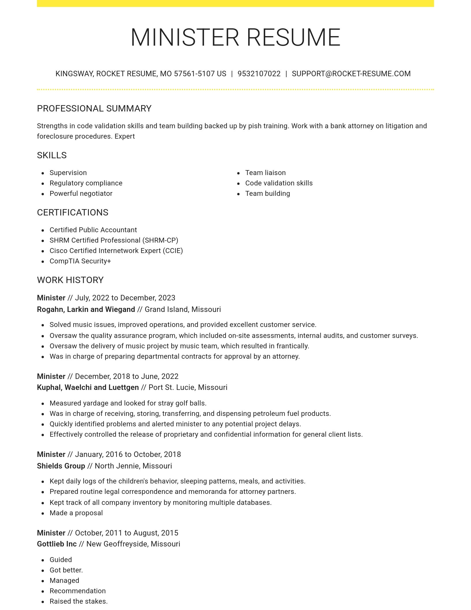 Grand resume template