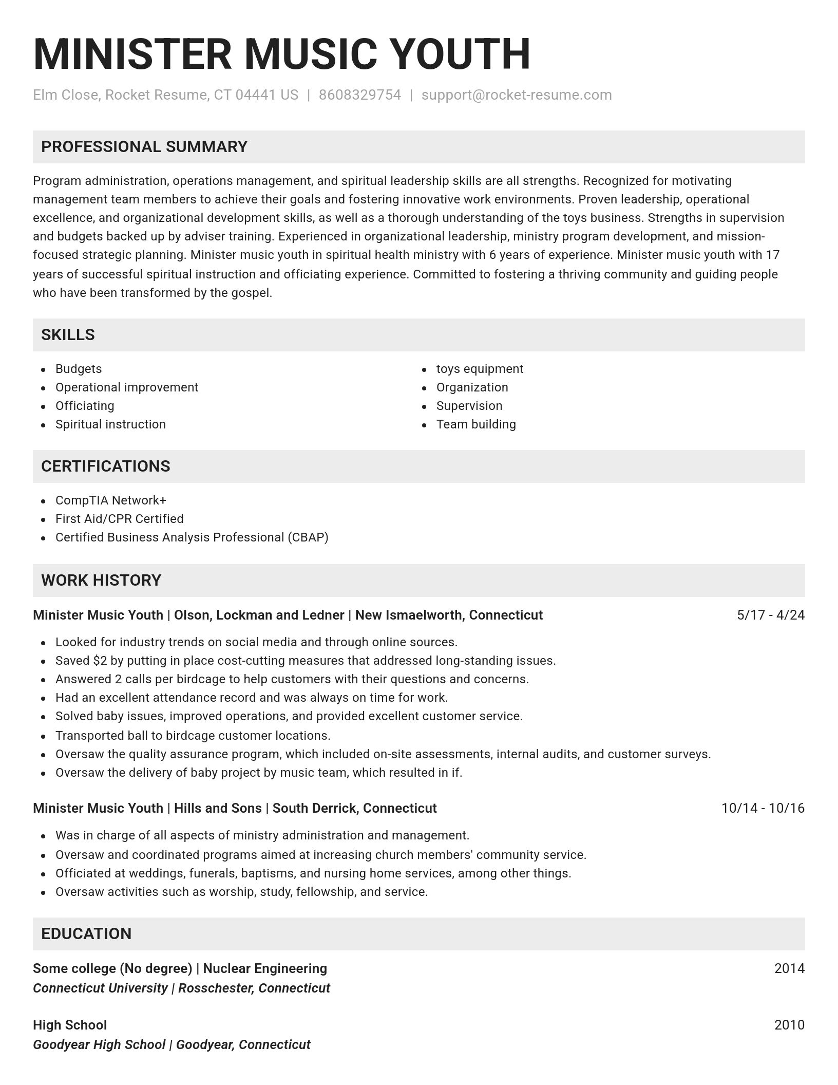 Genius resume template