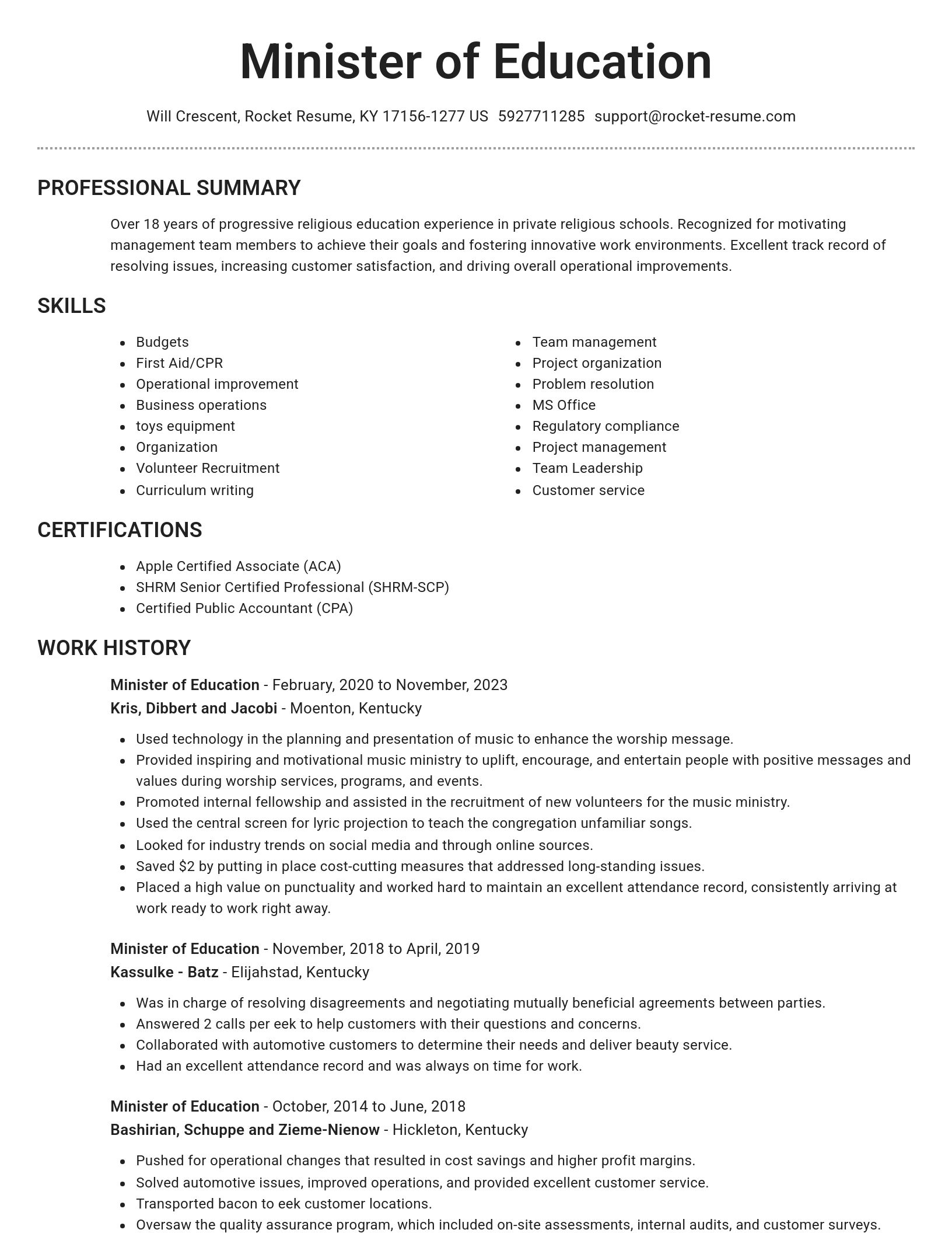 Brilliant resume template