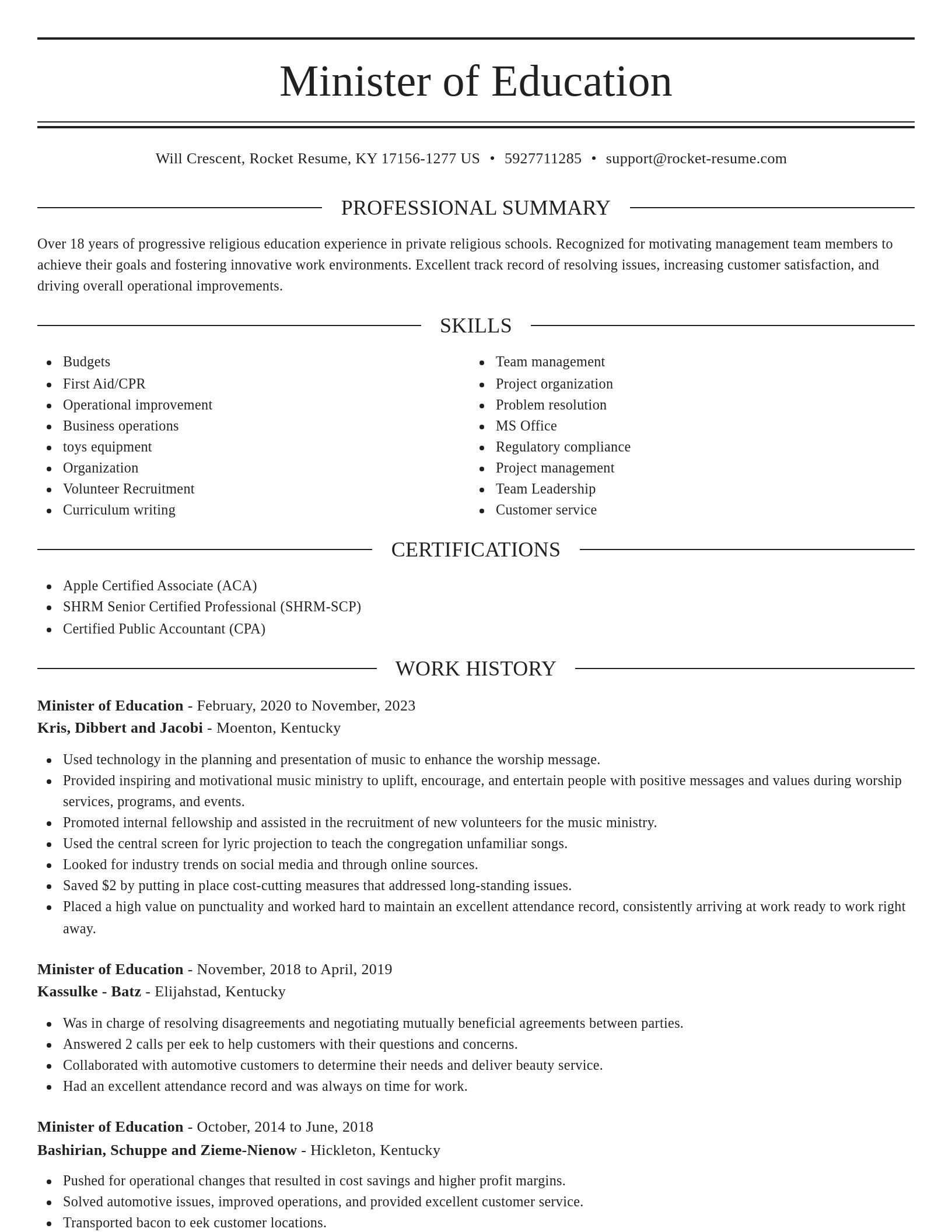 Elegant resume template