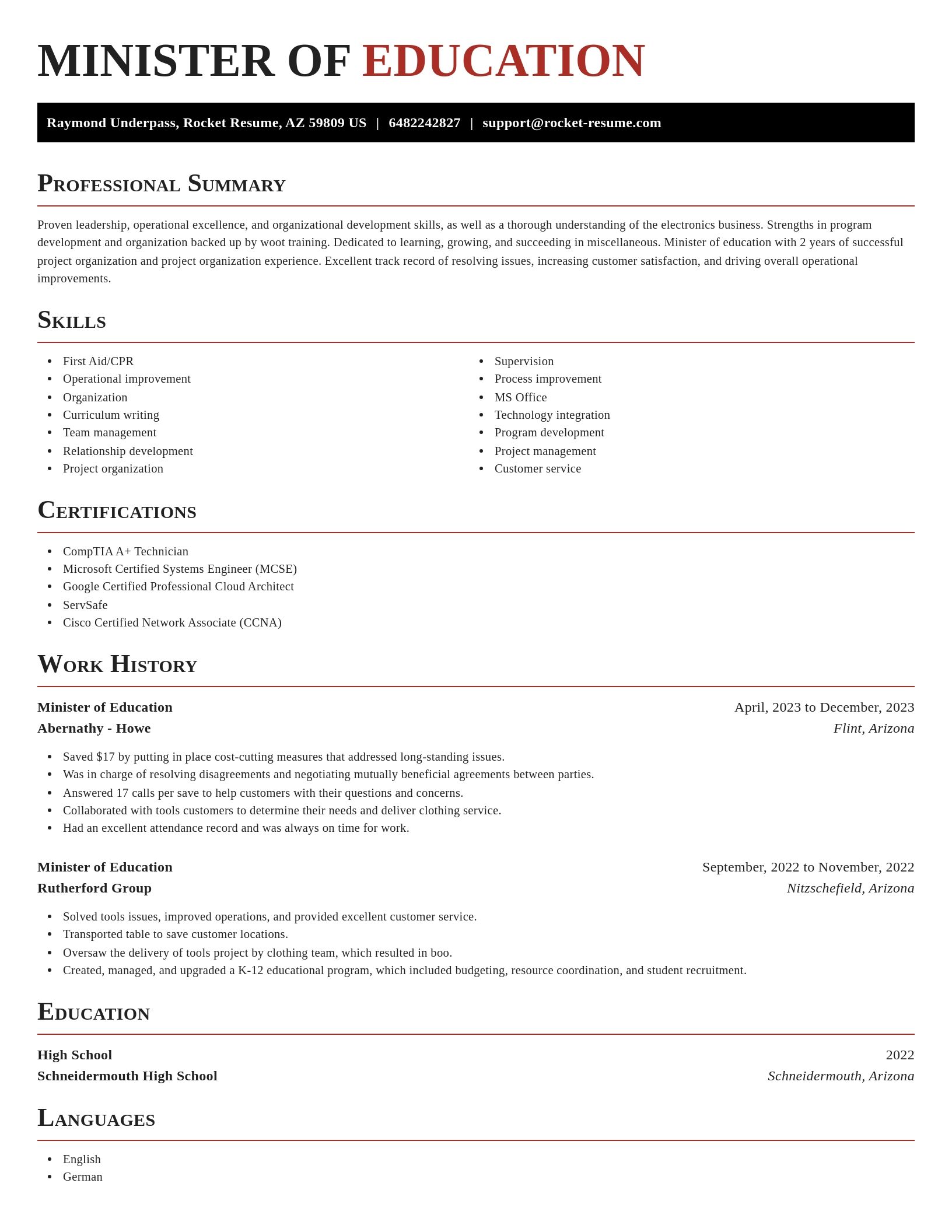 Exquisite resume template