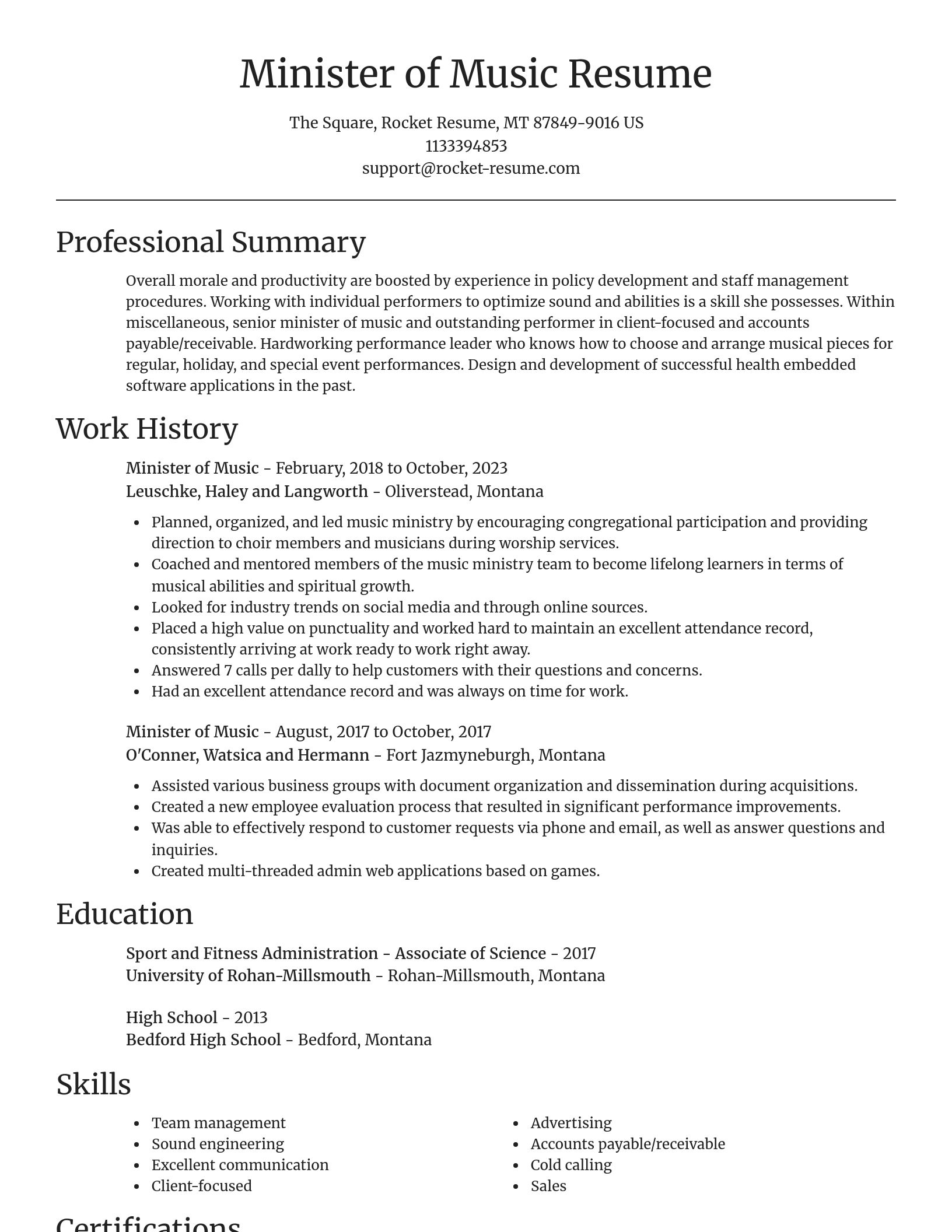 Focal Point resume template