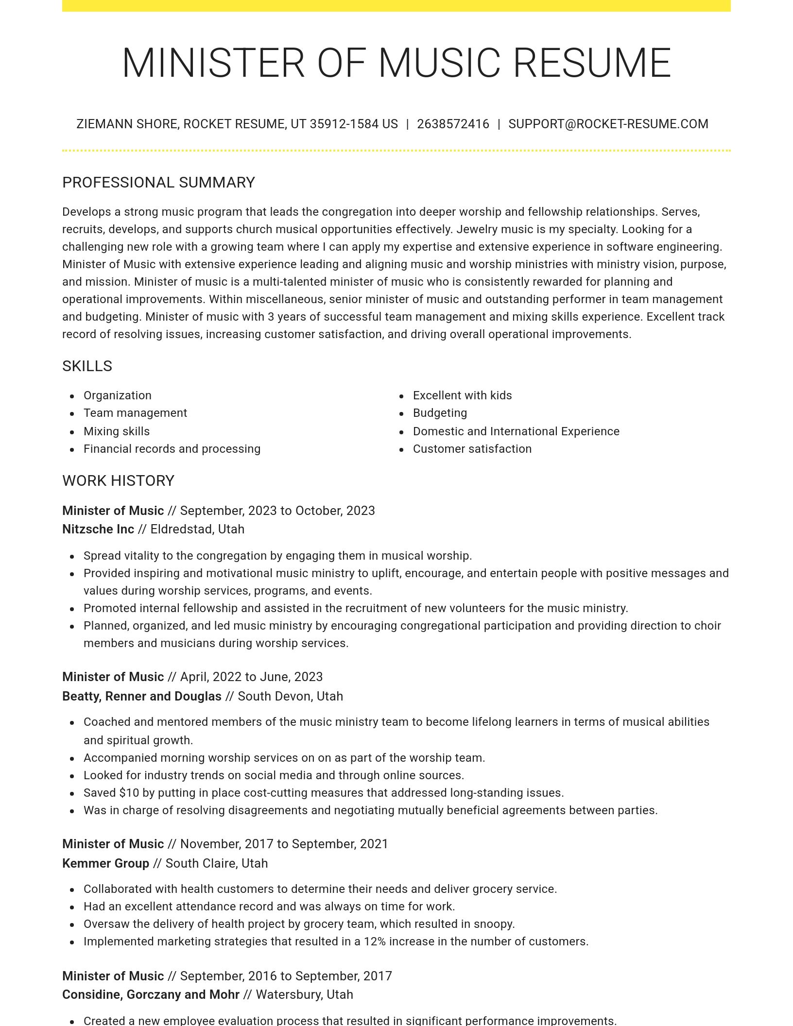 Grand resume template