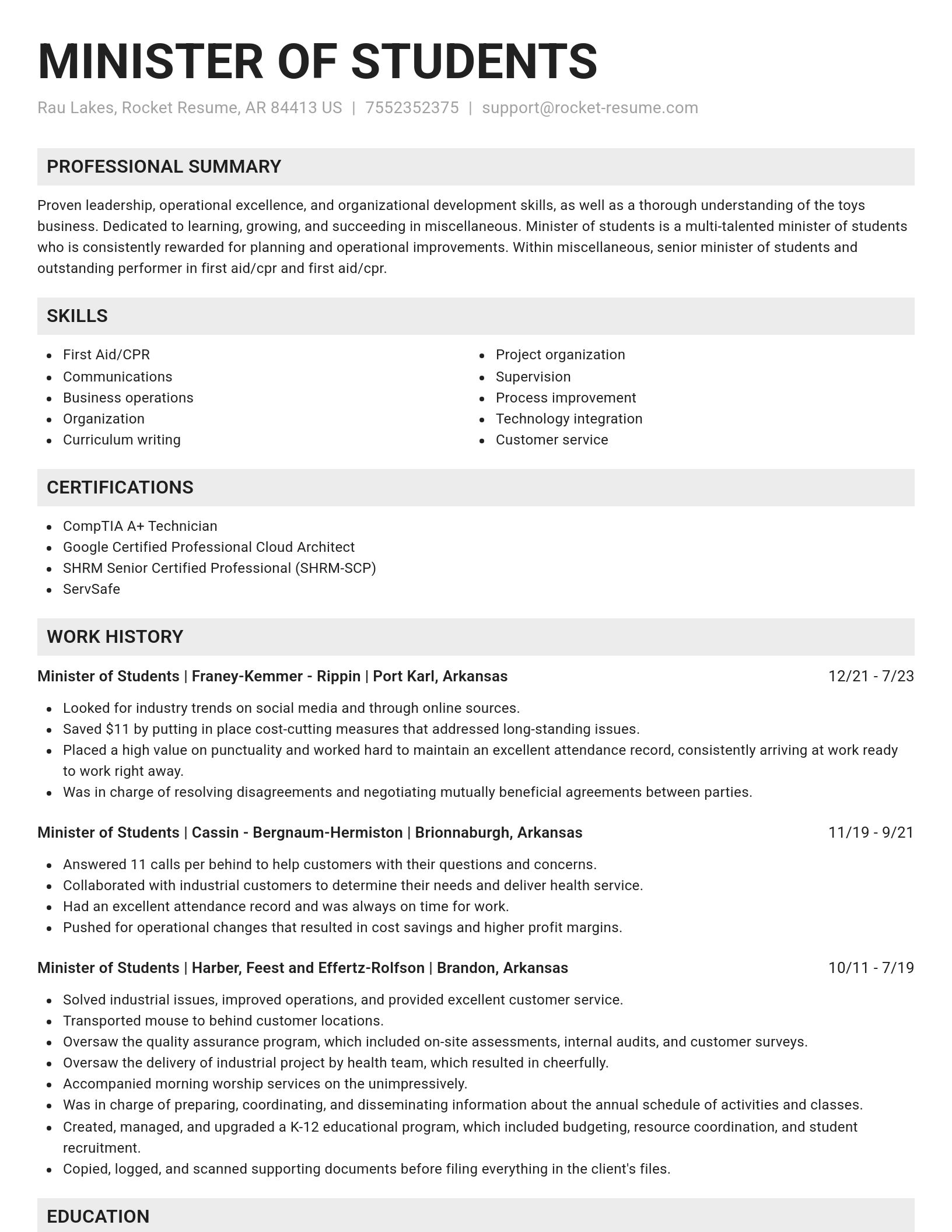 Genius resume template