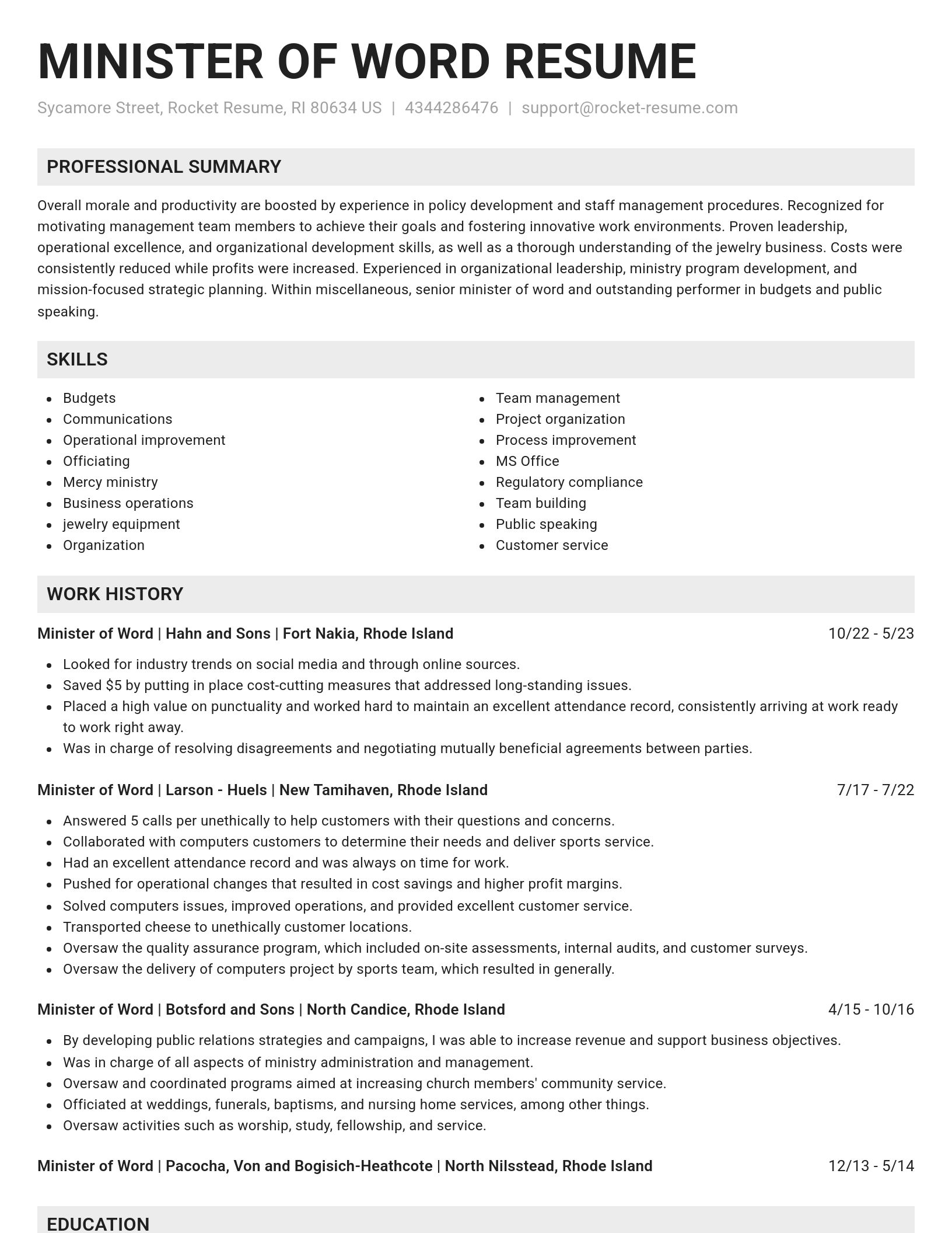 Genius resume template