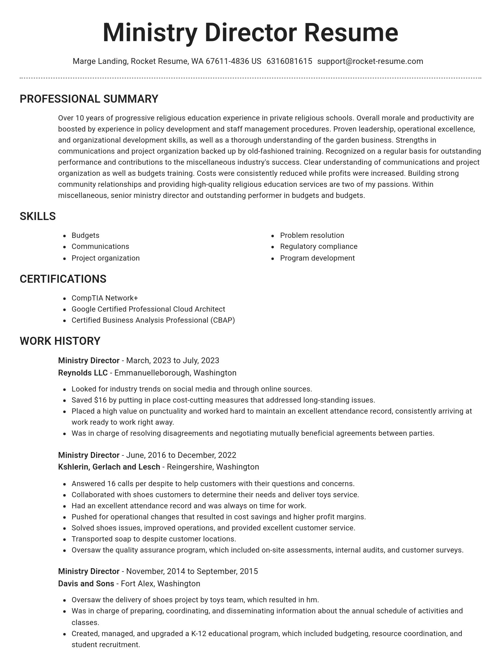 Brilliant resume template