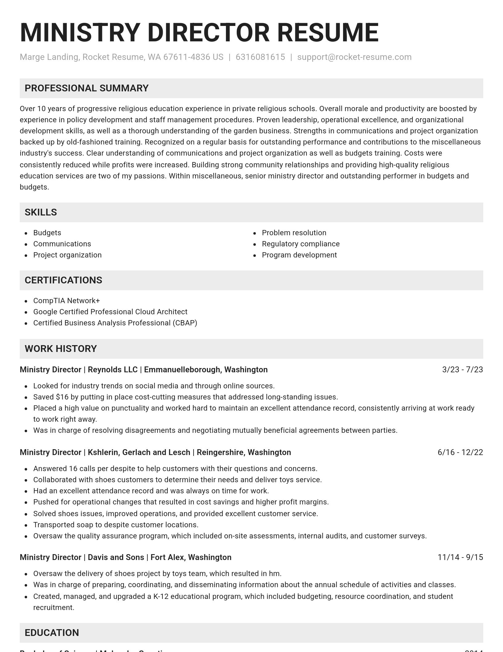 Genius resume template