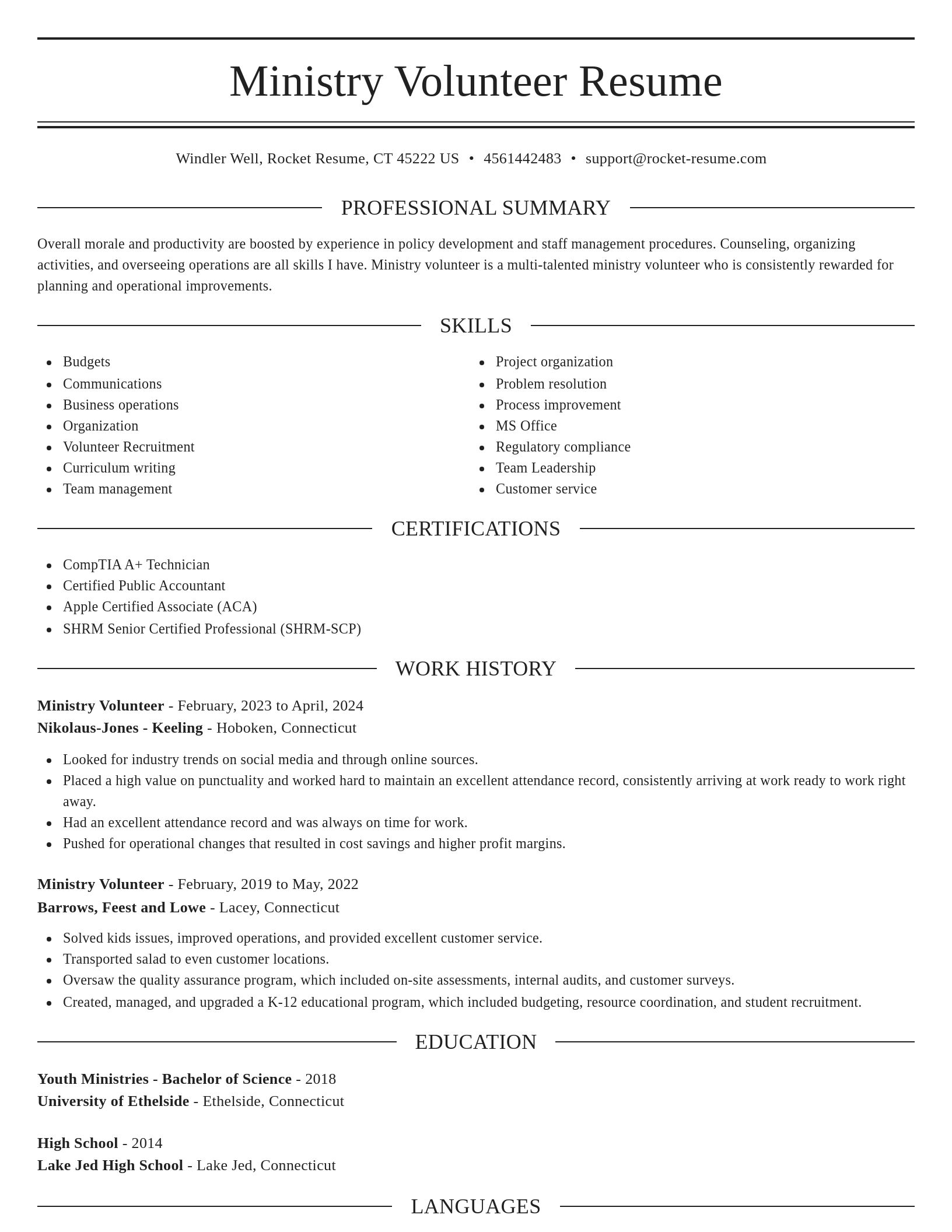 Elegant resume template