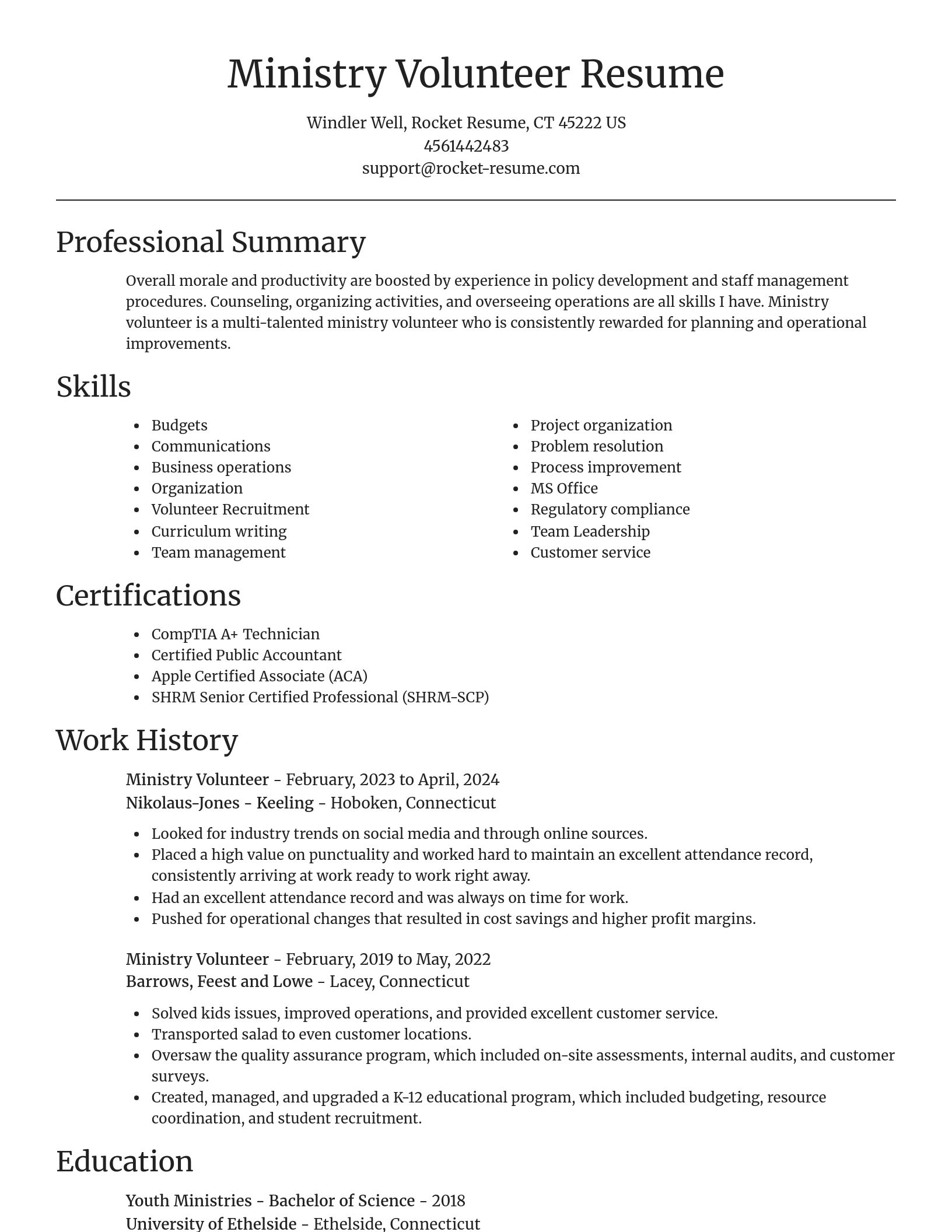 Focal Point resume template