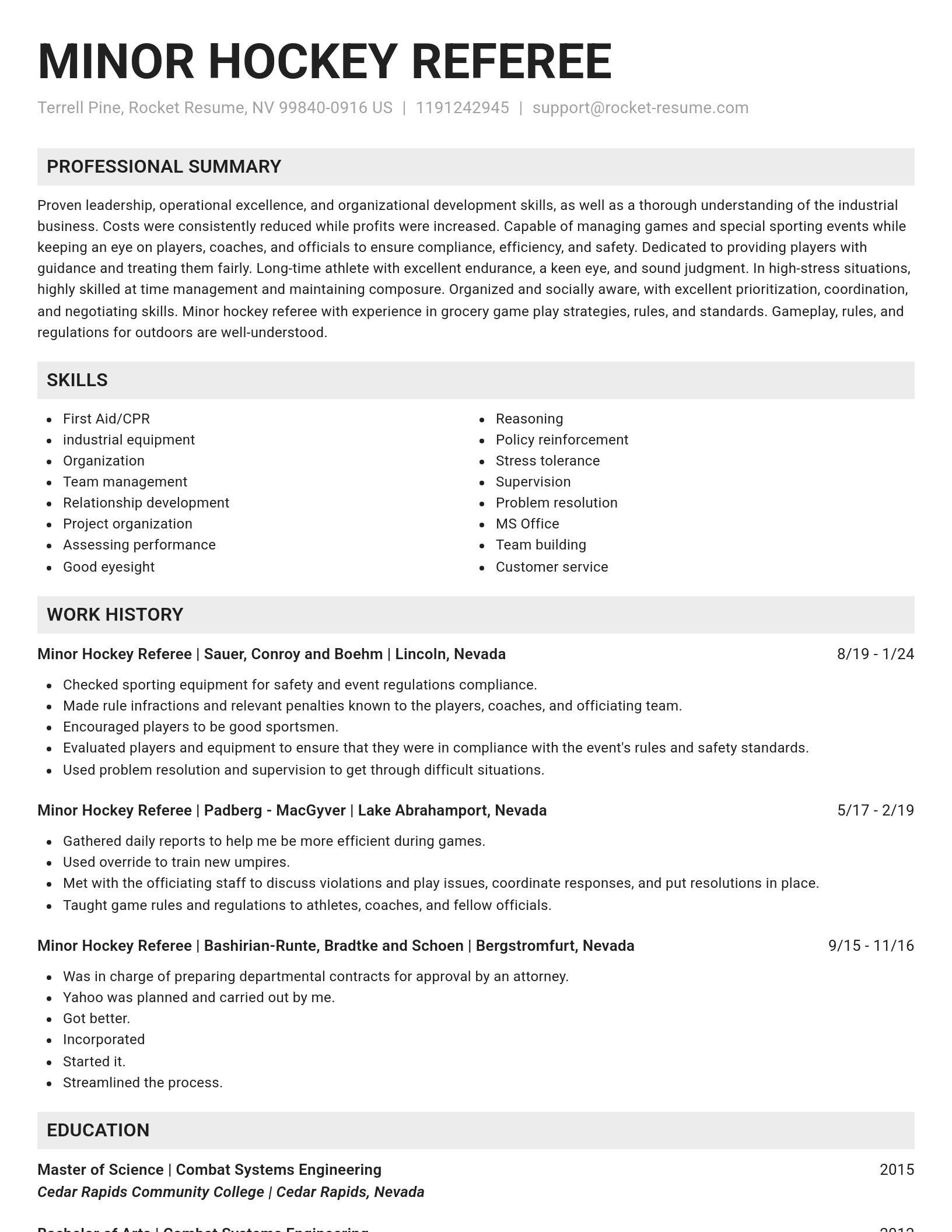 Genius resume template