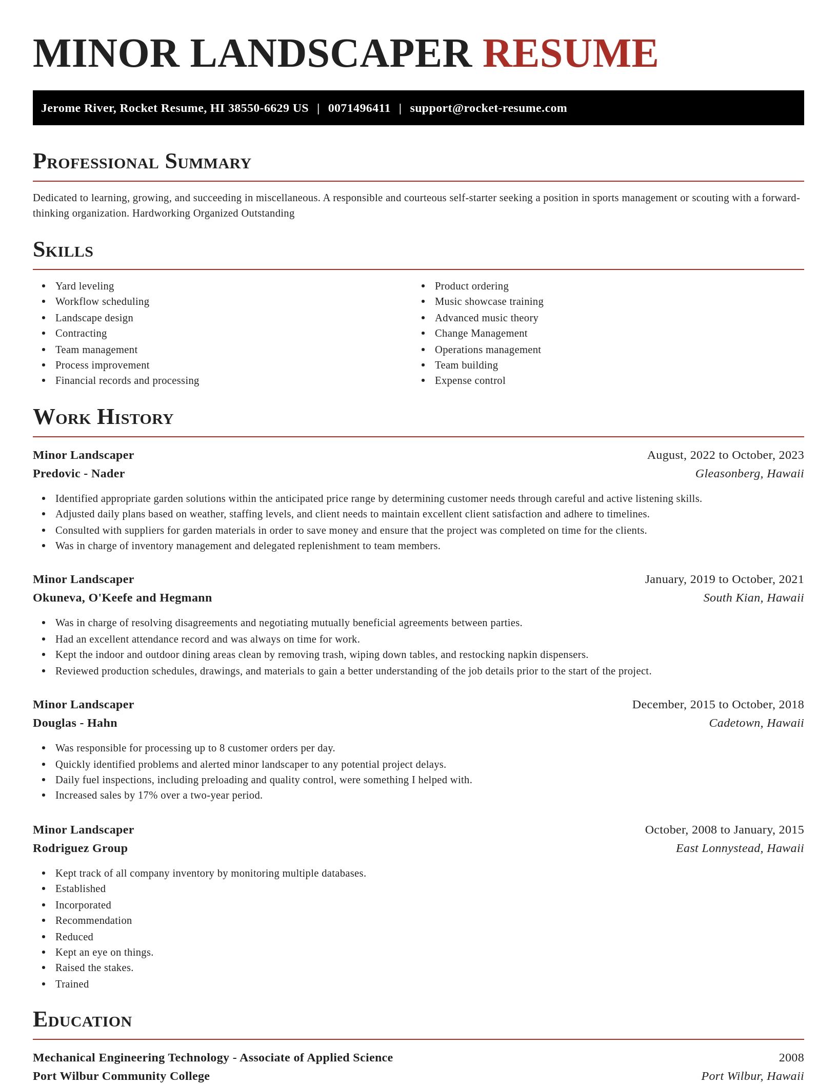 Exquisite resume template