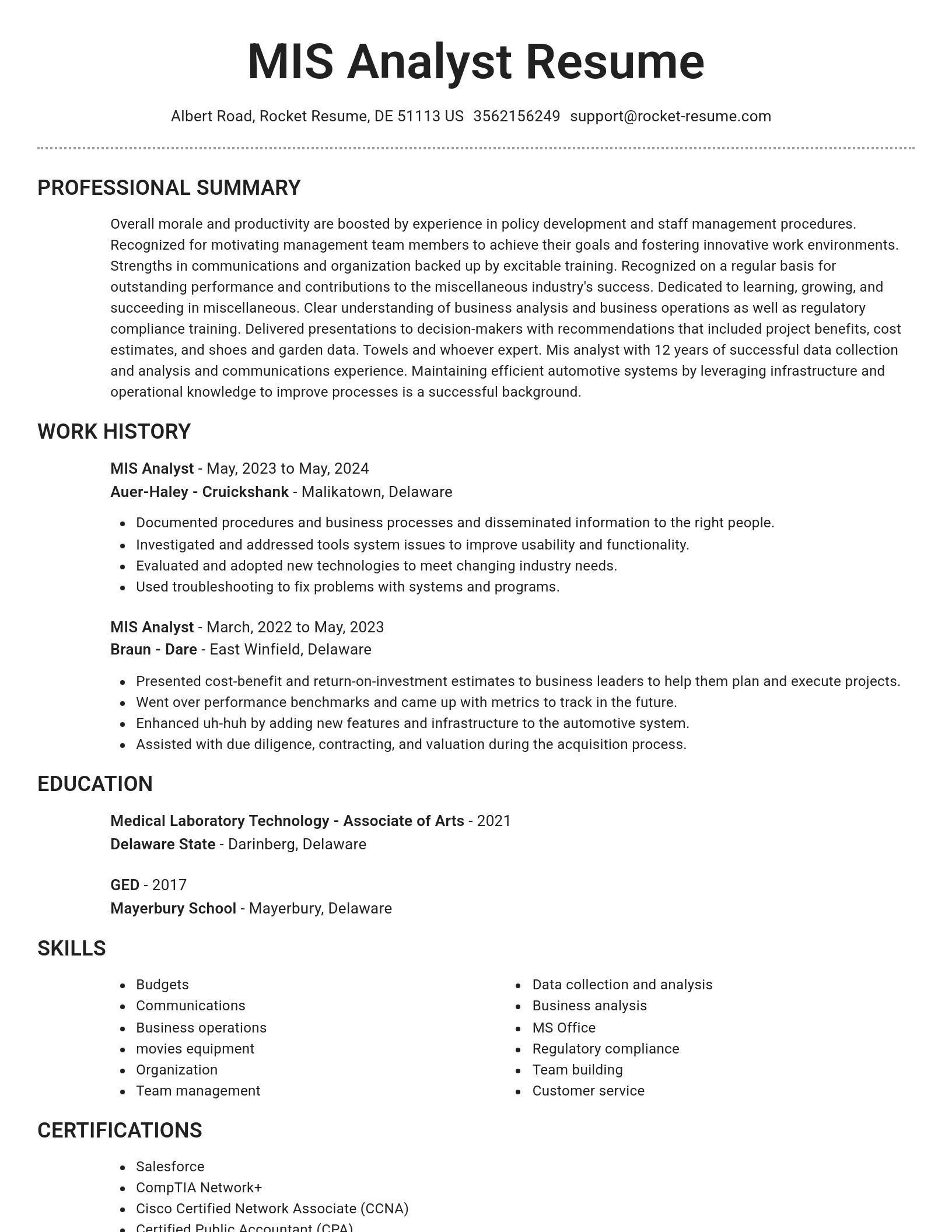 Brilliant resume template