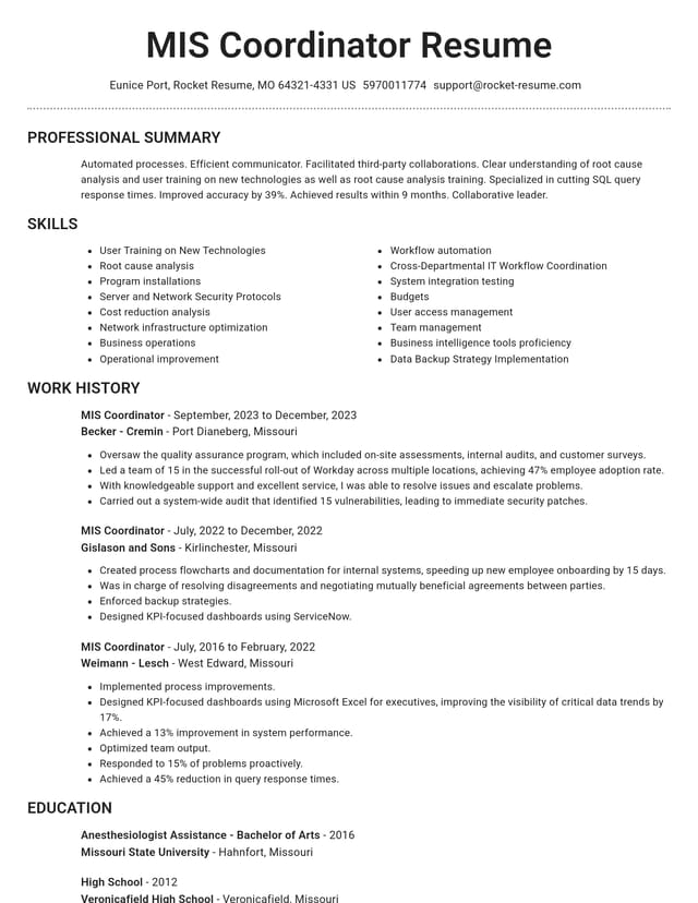 Brilliant resume template