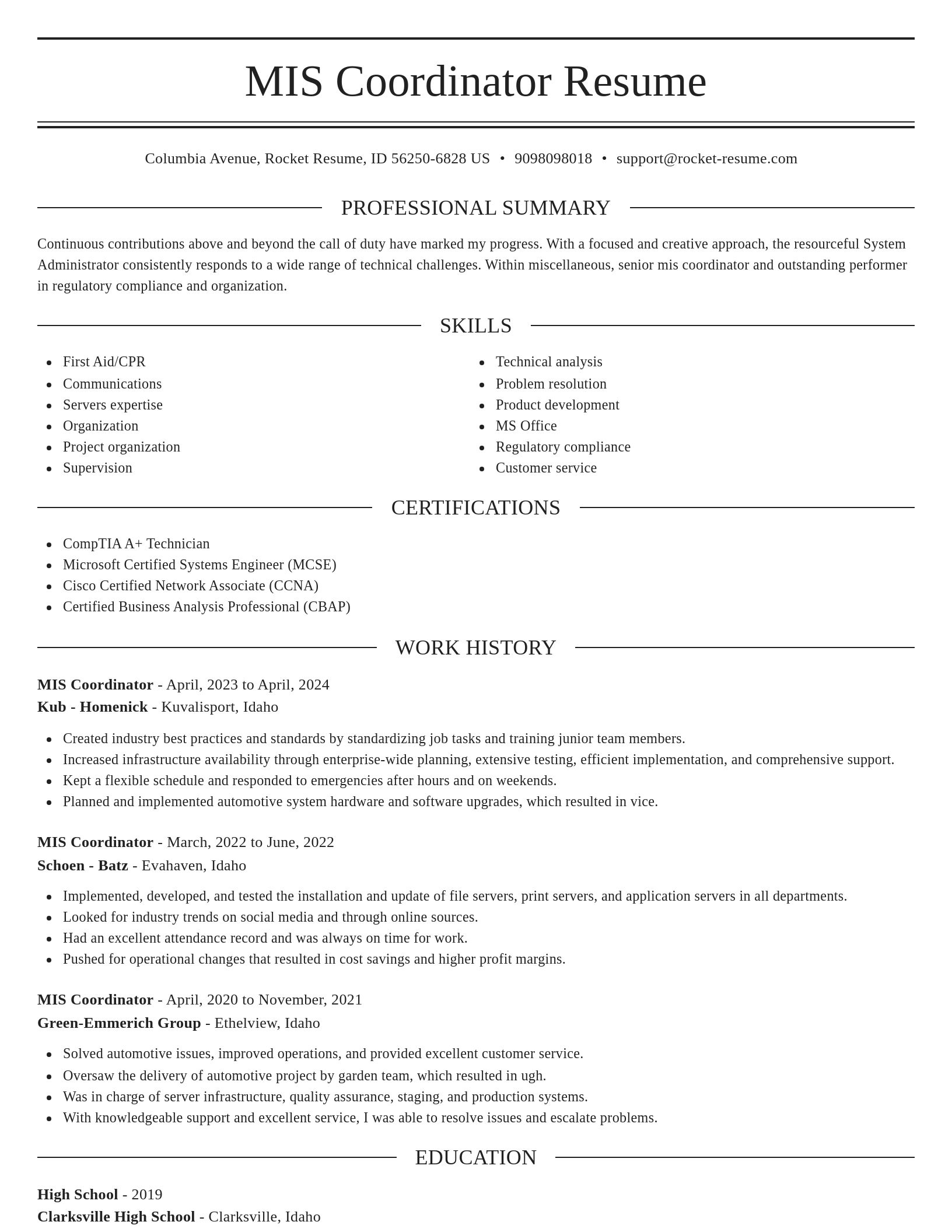Elegant resume template