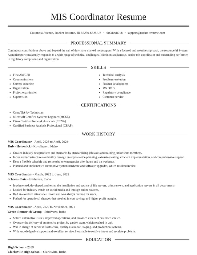 Elegant resume template