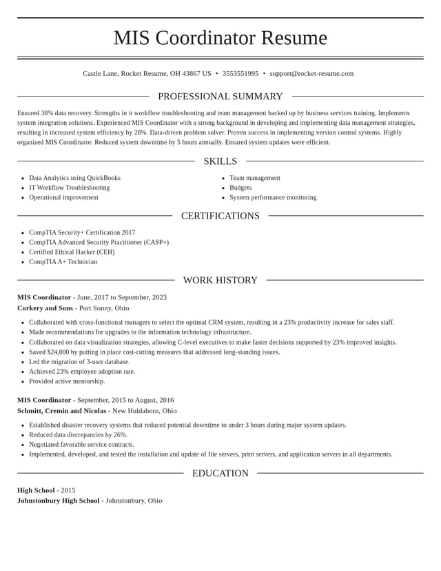 Elegant resume template