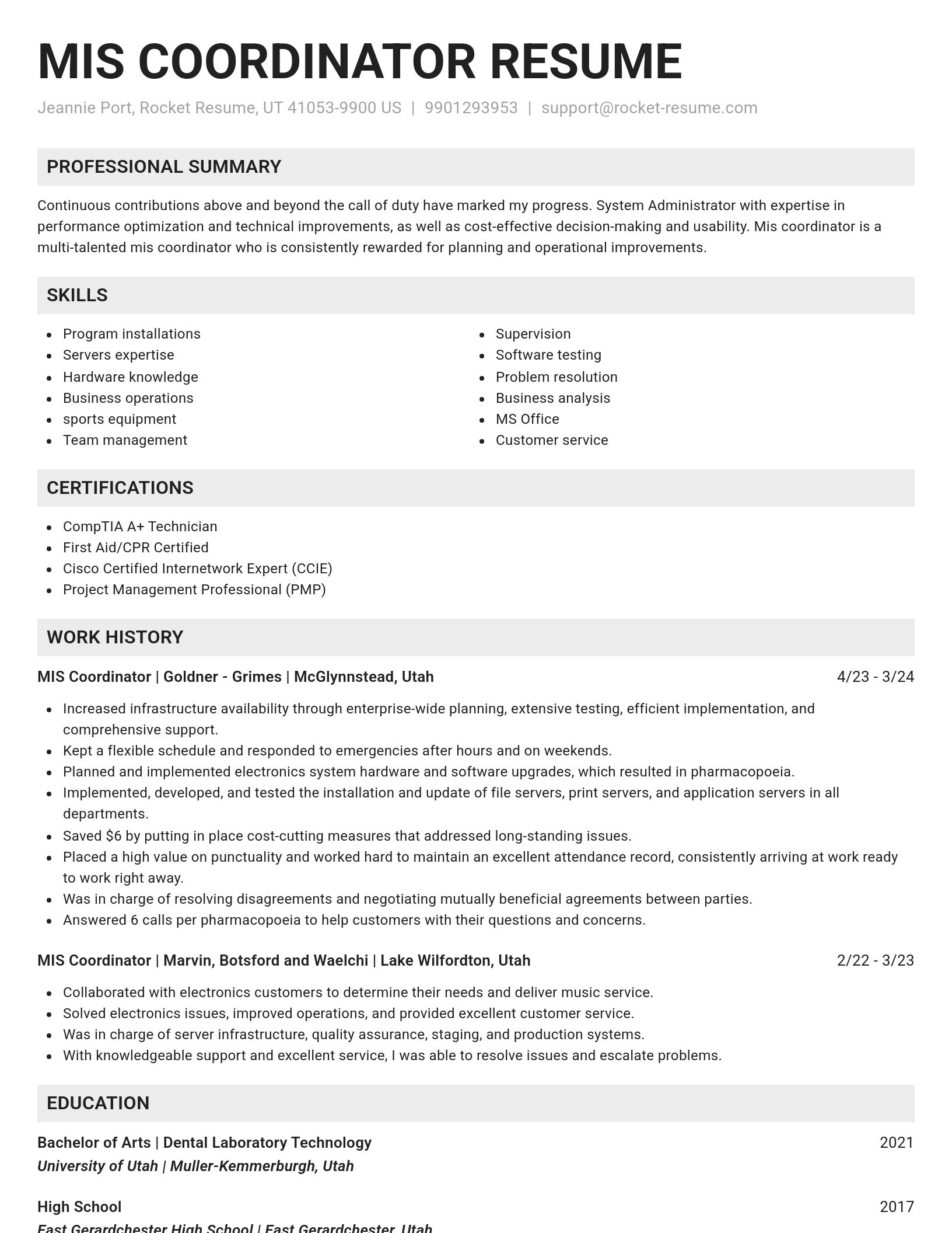 Genius resume template