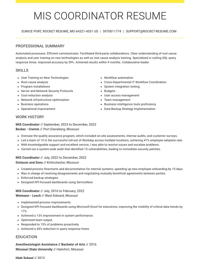 Grand resume template