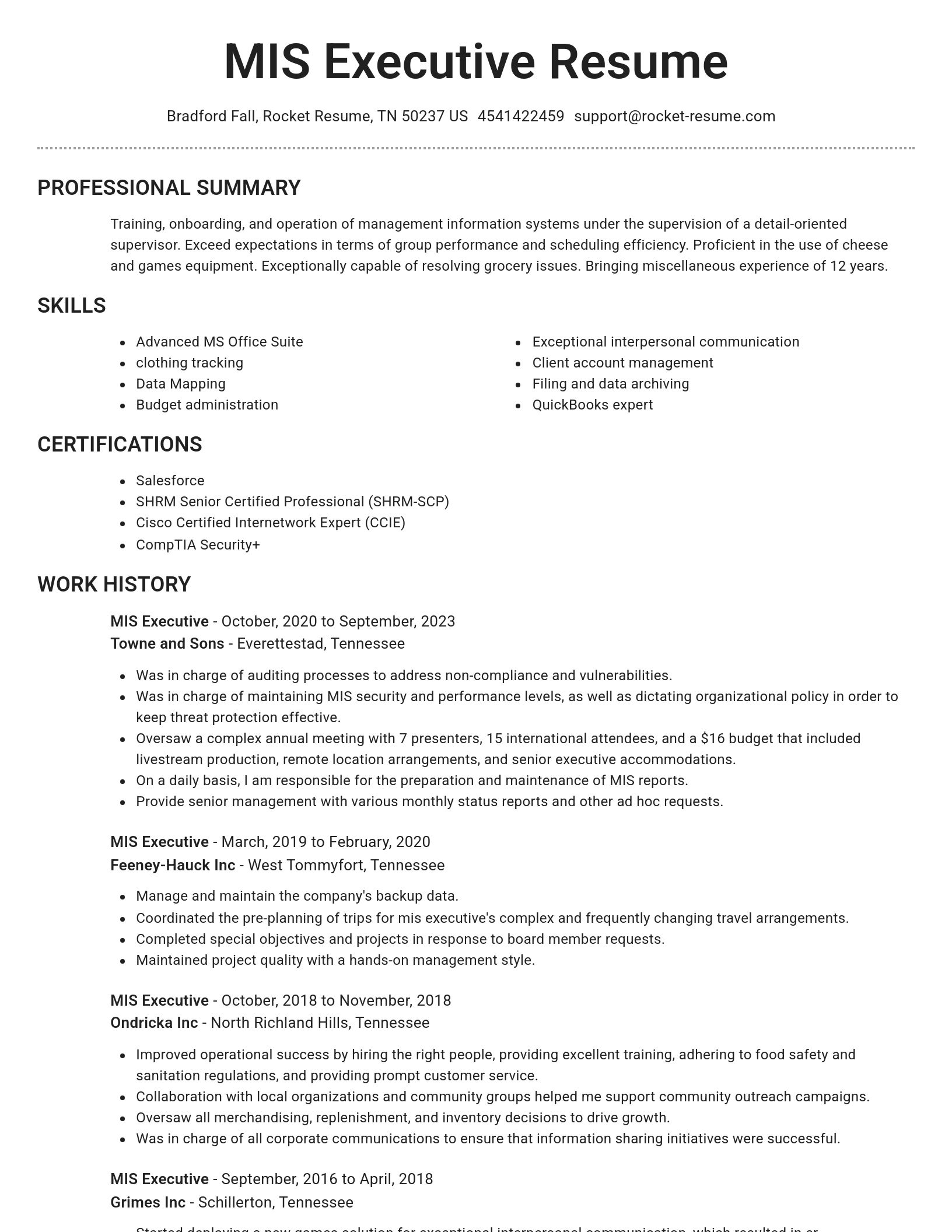 Brilliant resume template