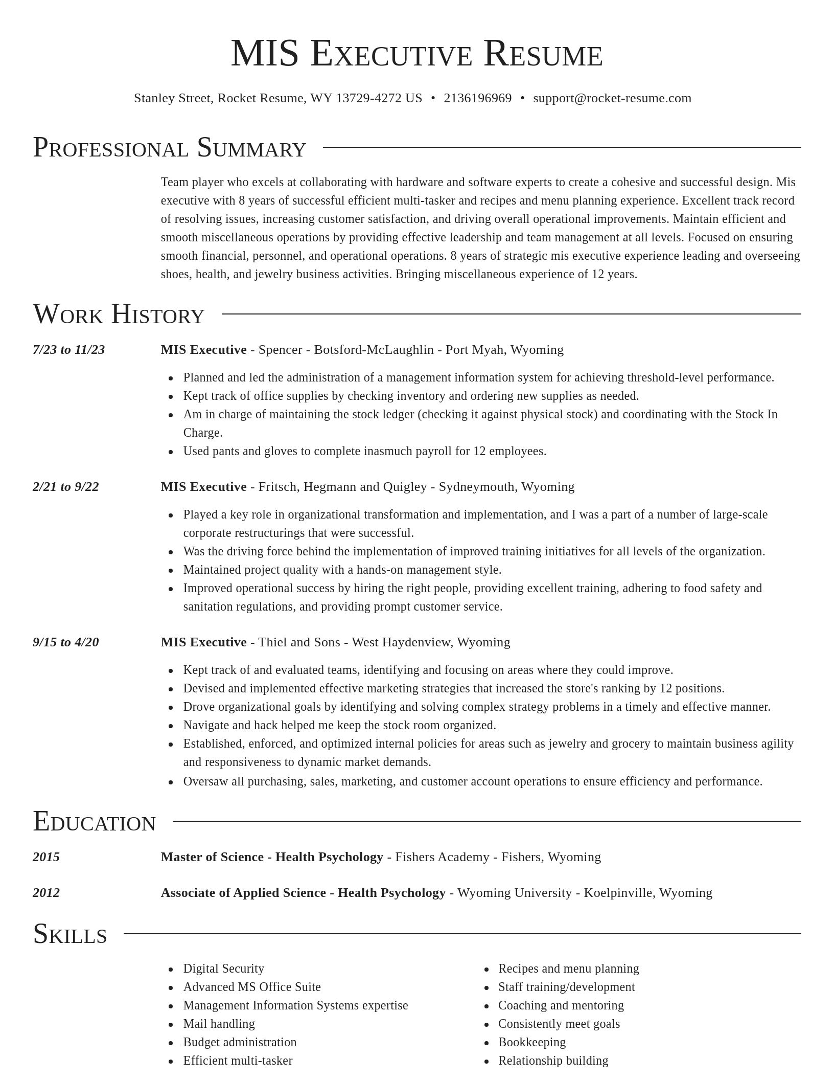 Director resume template