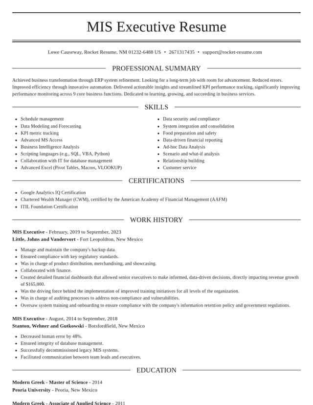 Elegant resume template