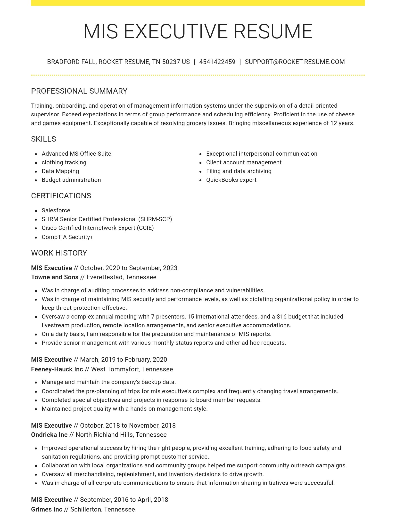 Grand resume template