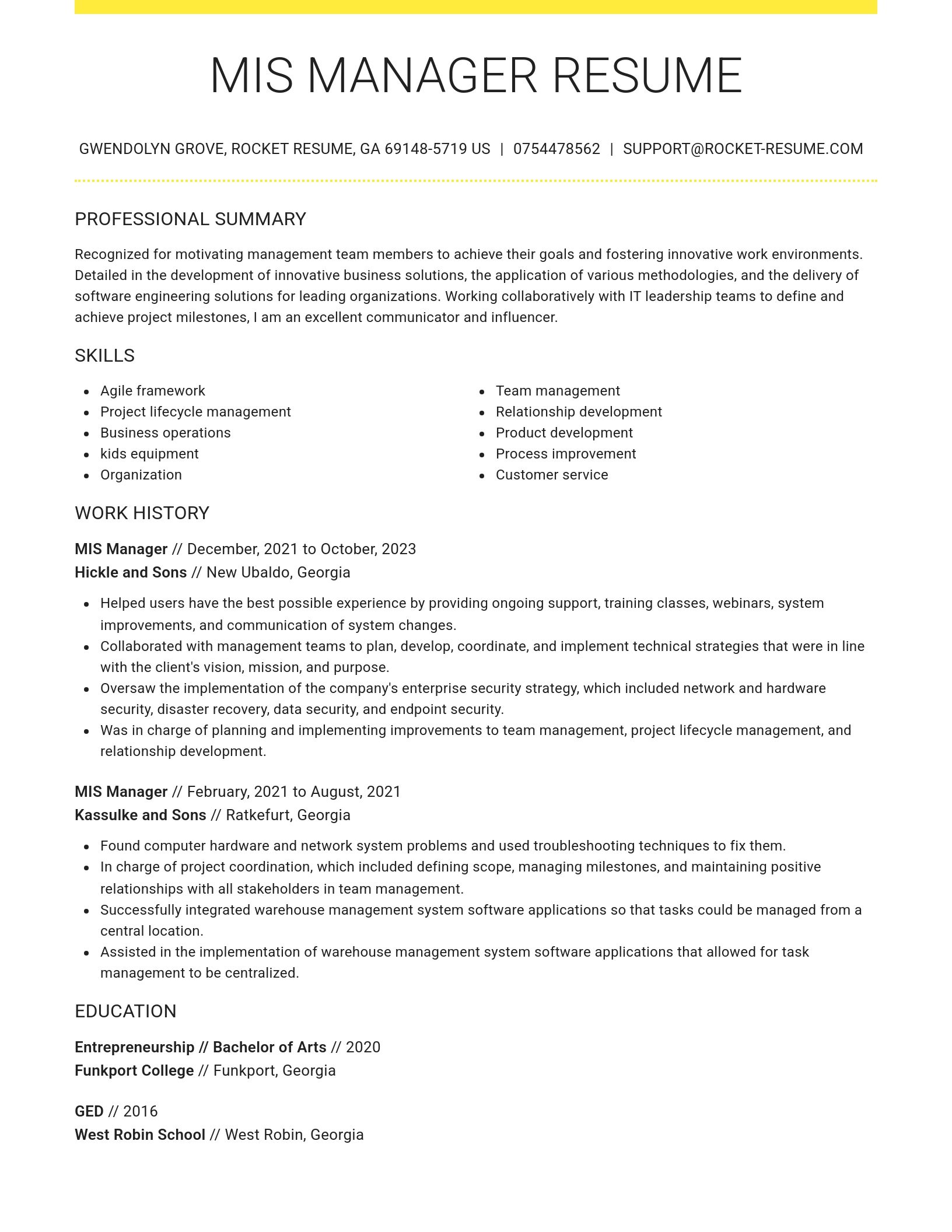 Grand resume template