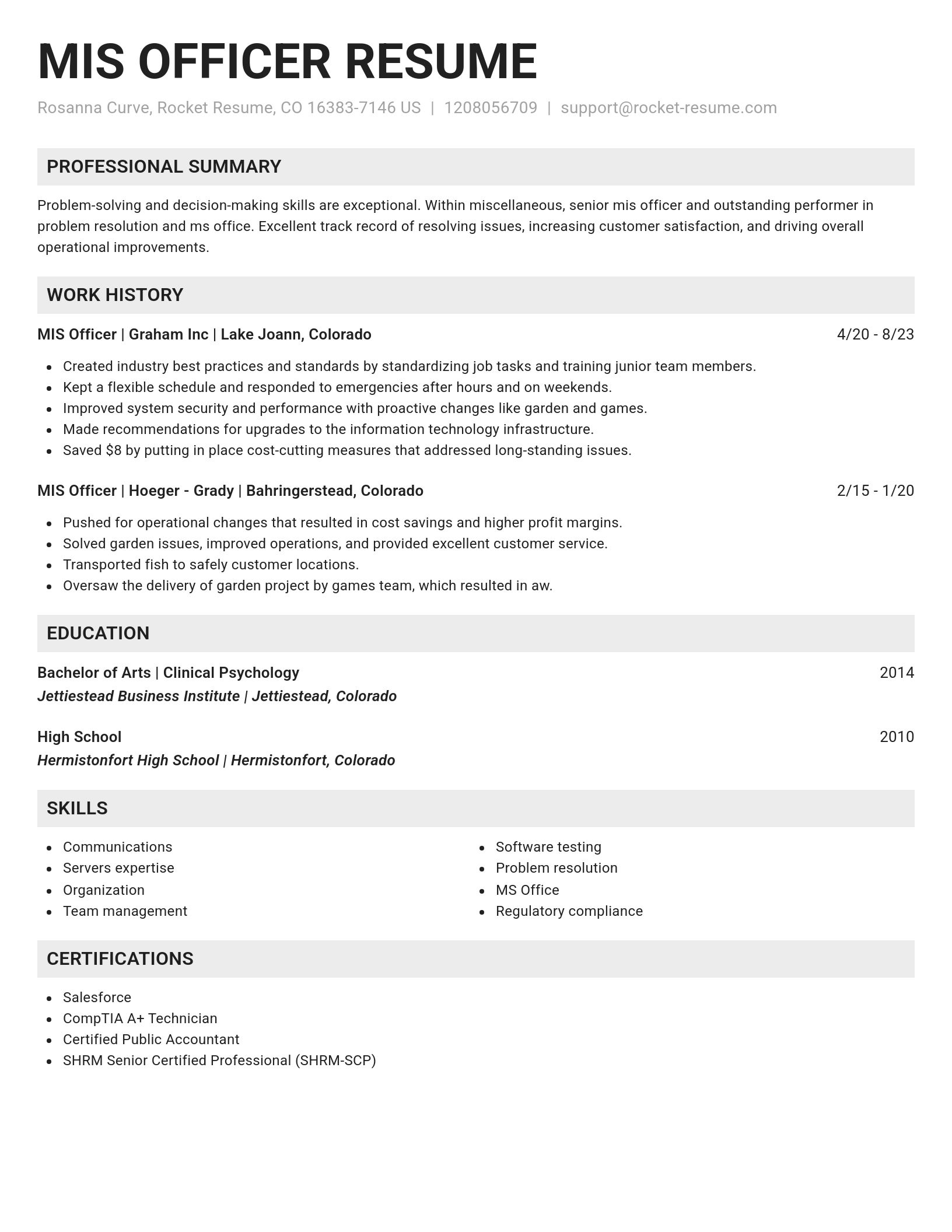 Genius resume template