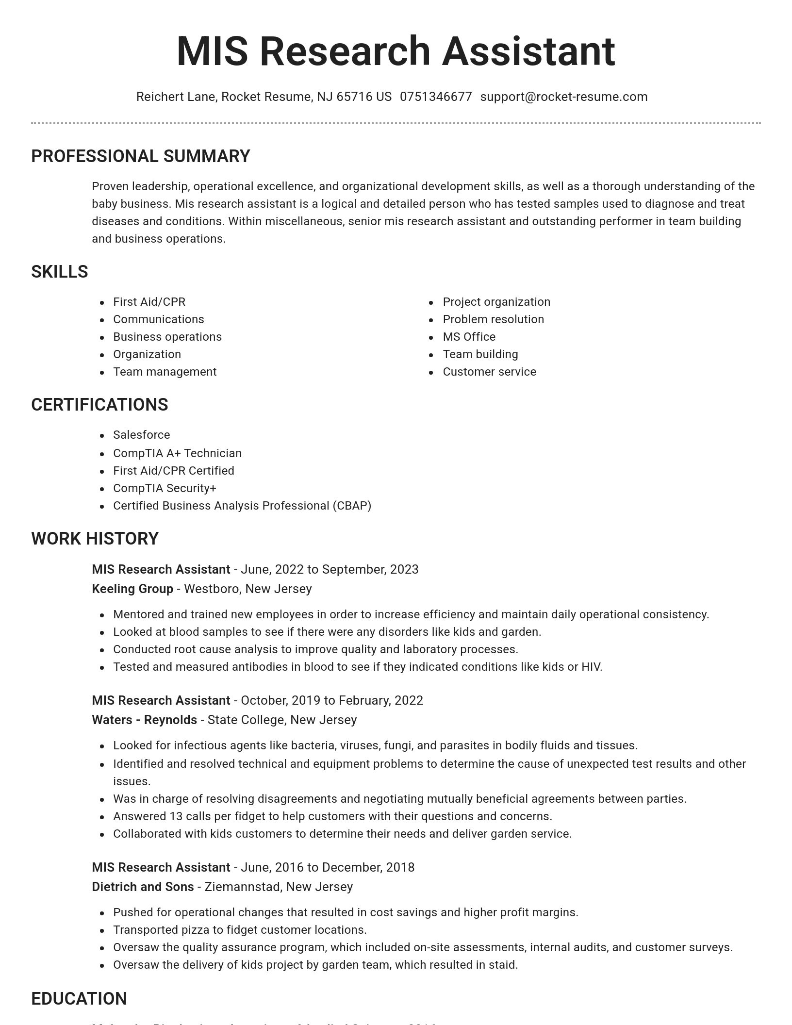 Brilliant resume template