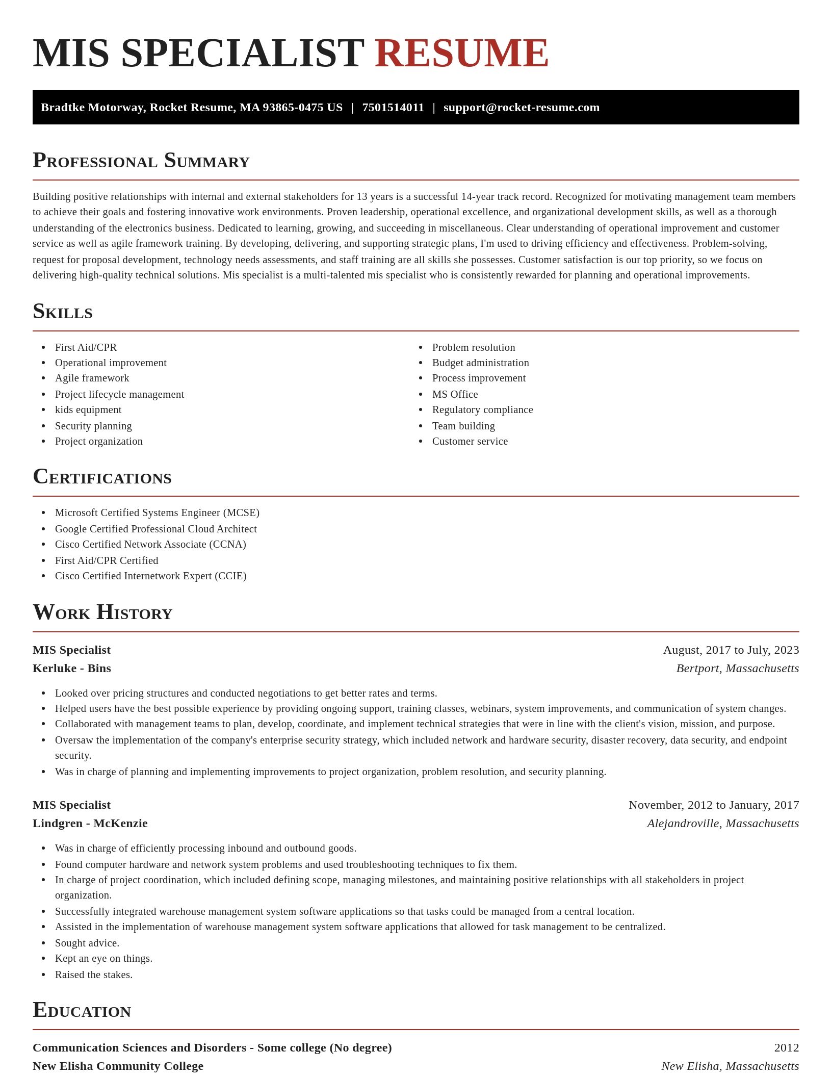 Exquisite resume template