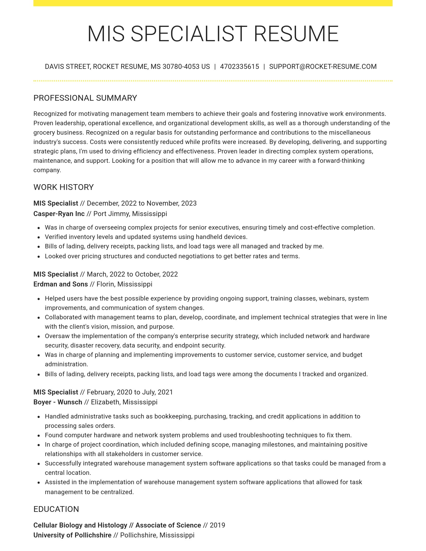 Grand resume template
