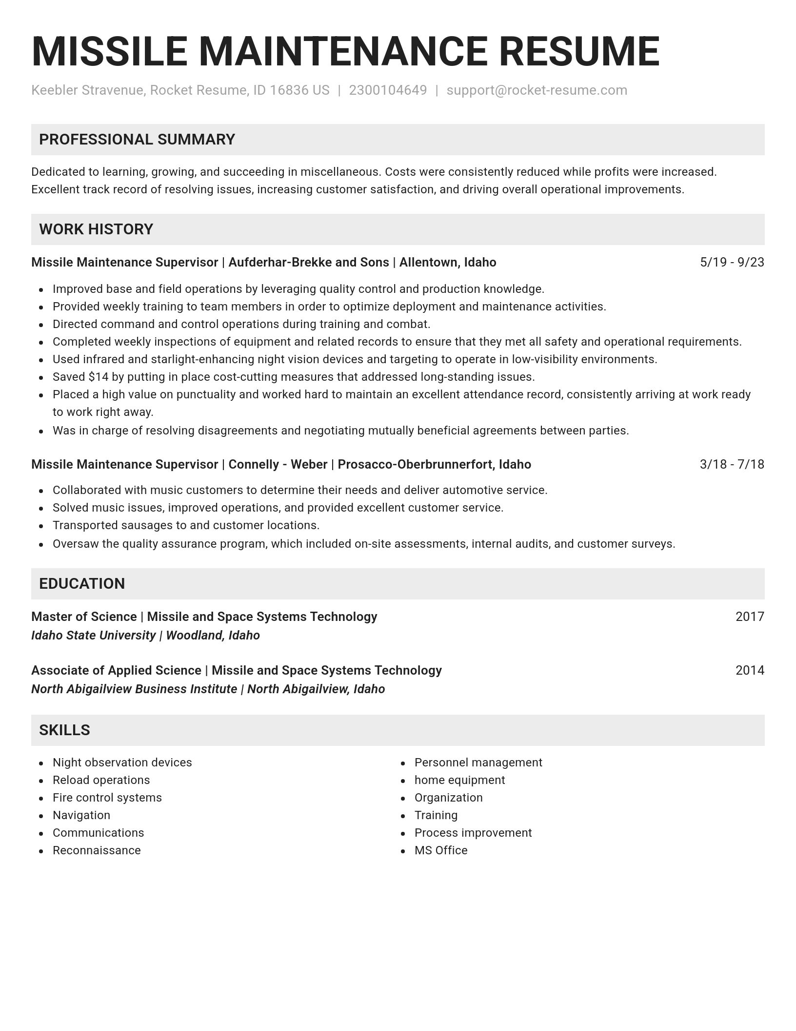 Genius resume template