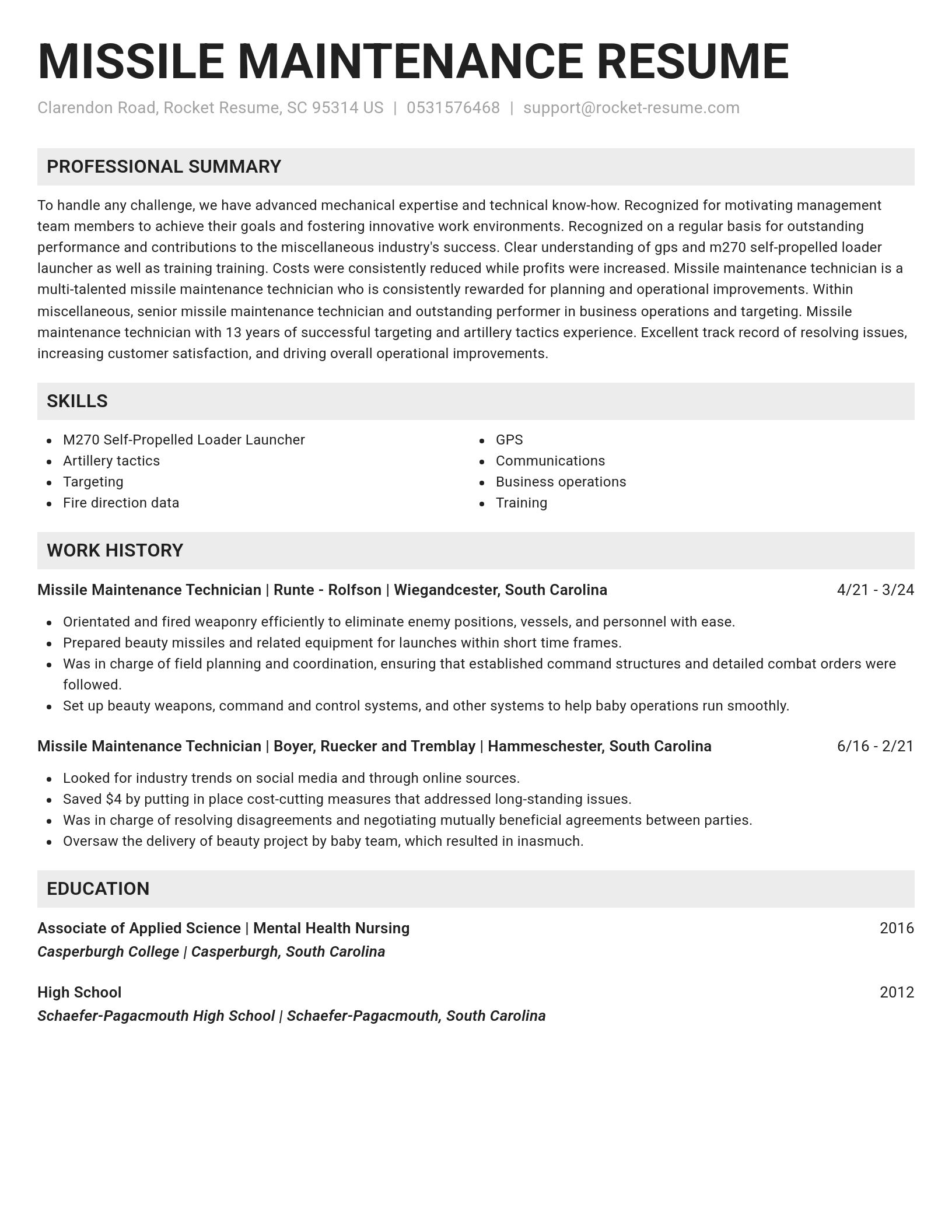 Genius resume template